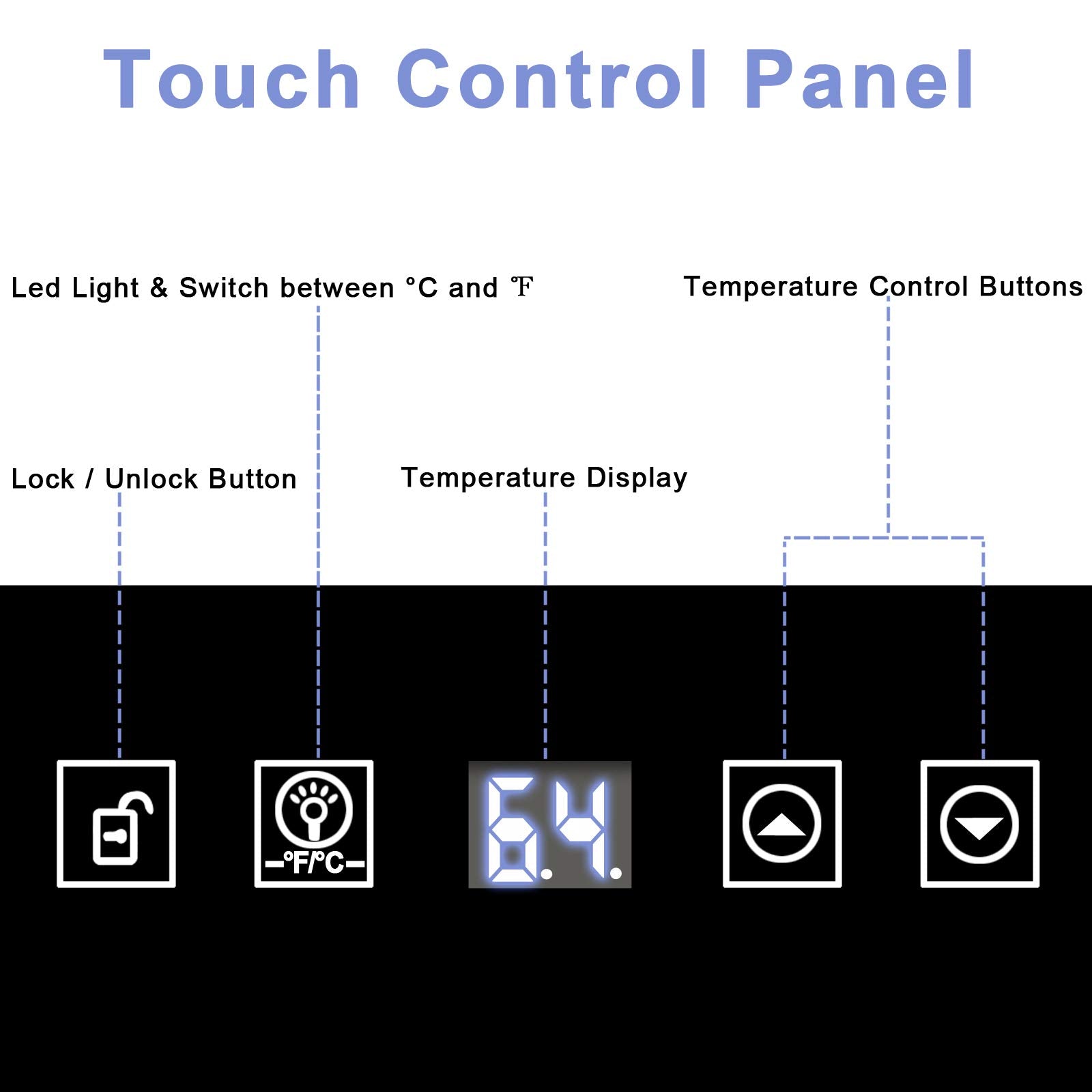 ROVSUN 28-Bottle 17" Wide Wine Cooler with Digital Temp Control