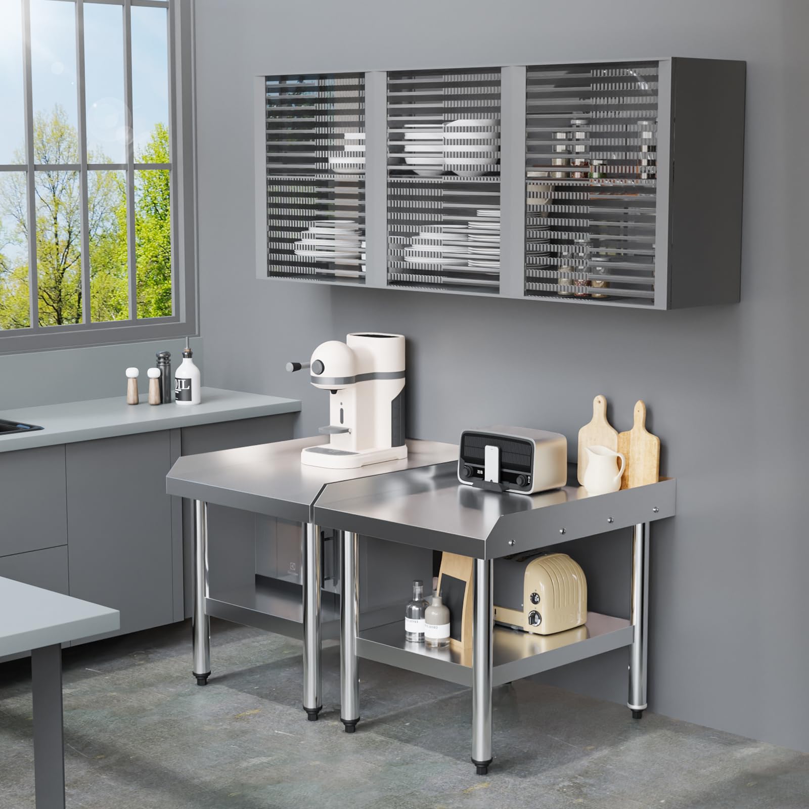 ROVSUN 24" x 30" Stainless Steel Equipment Stand