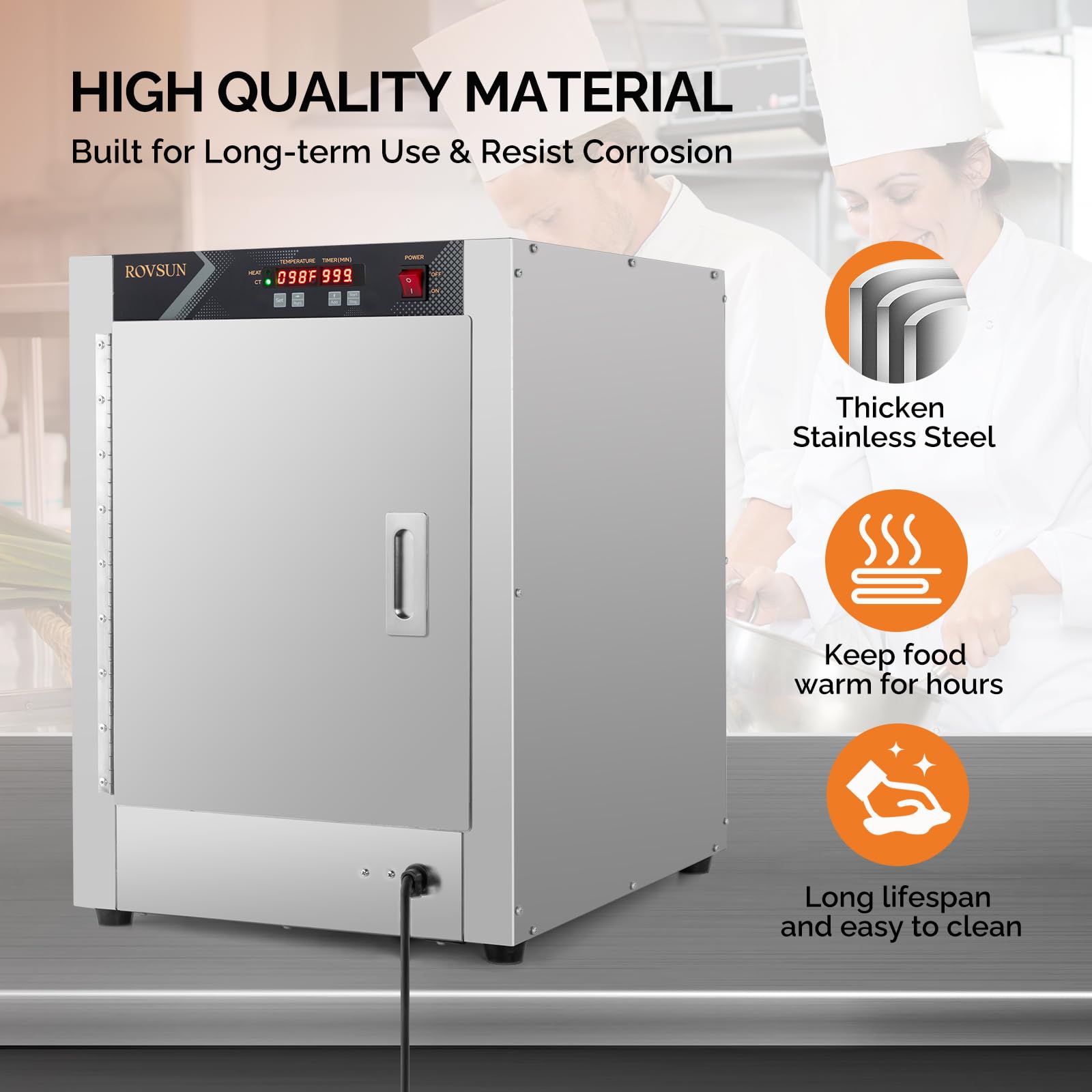 ROVSUN 4-Tier 17" Hot Food Warmer Holding Cabinet