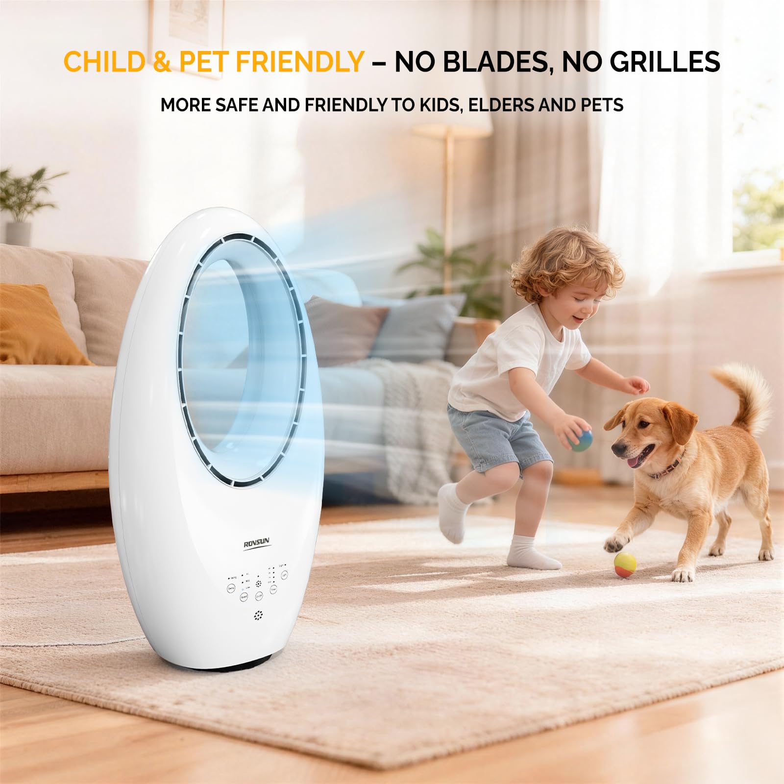 ROVSUN 22" 60W 110V Tower Fan with 3 Speeds