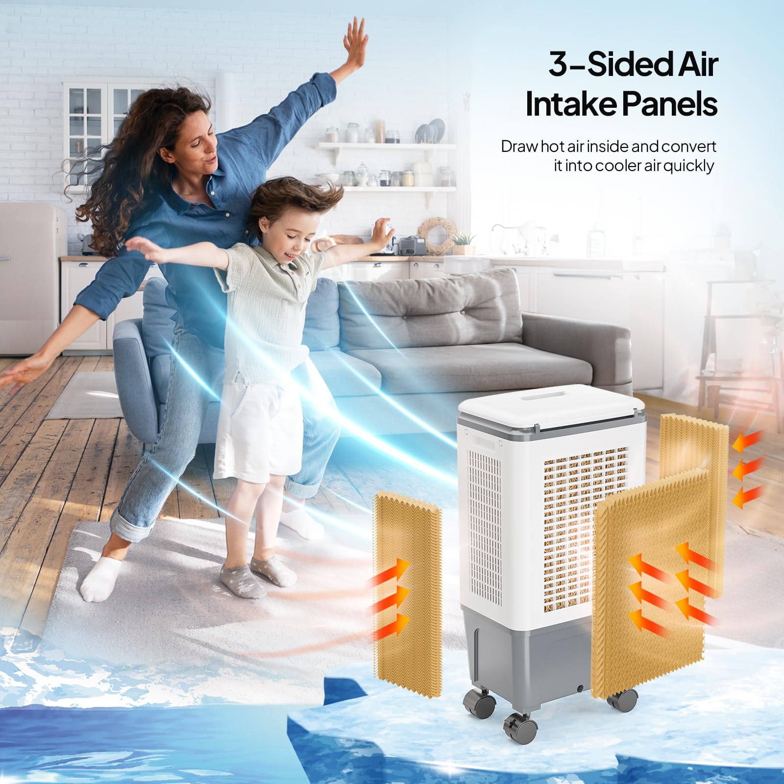 ROVSUN 5.2 Gal Portable Evaporative Air Cooler with Remote Control