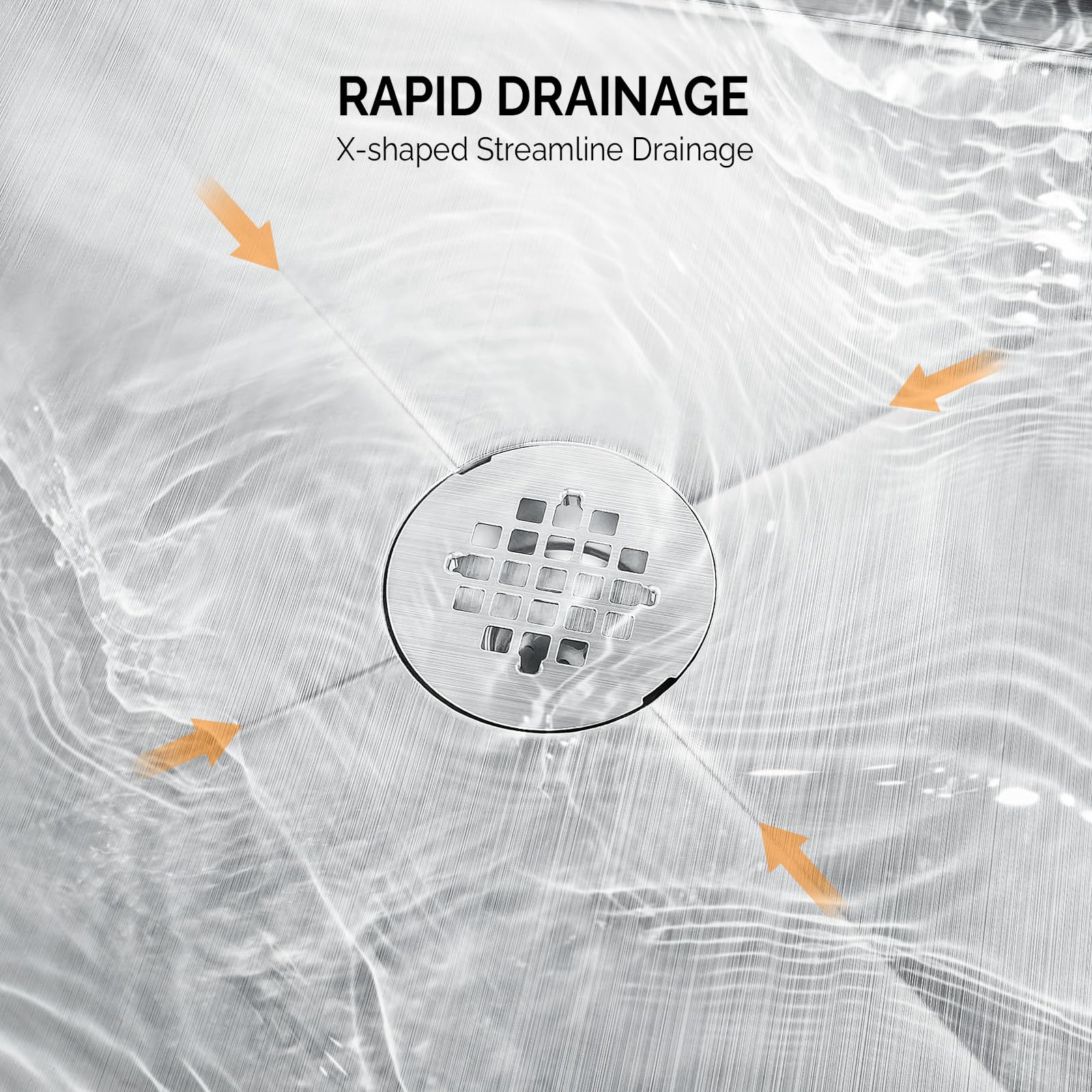 ROVSUN 24" x 24" Stainless Steel Floor Mount Mop Sink