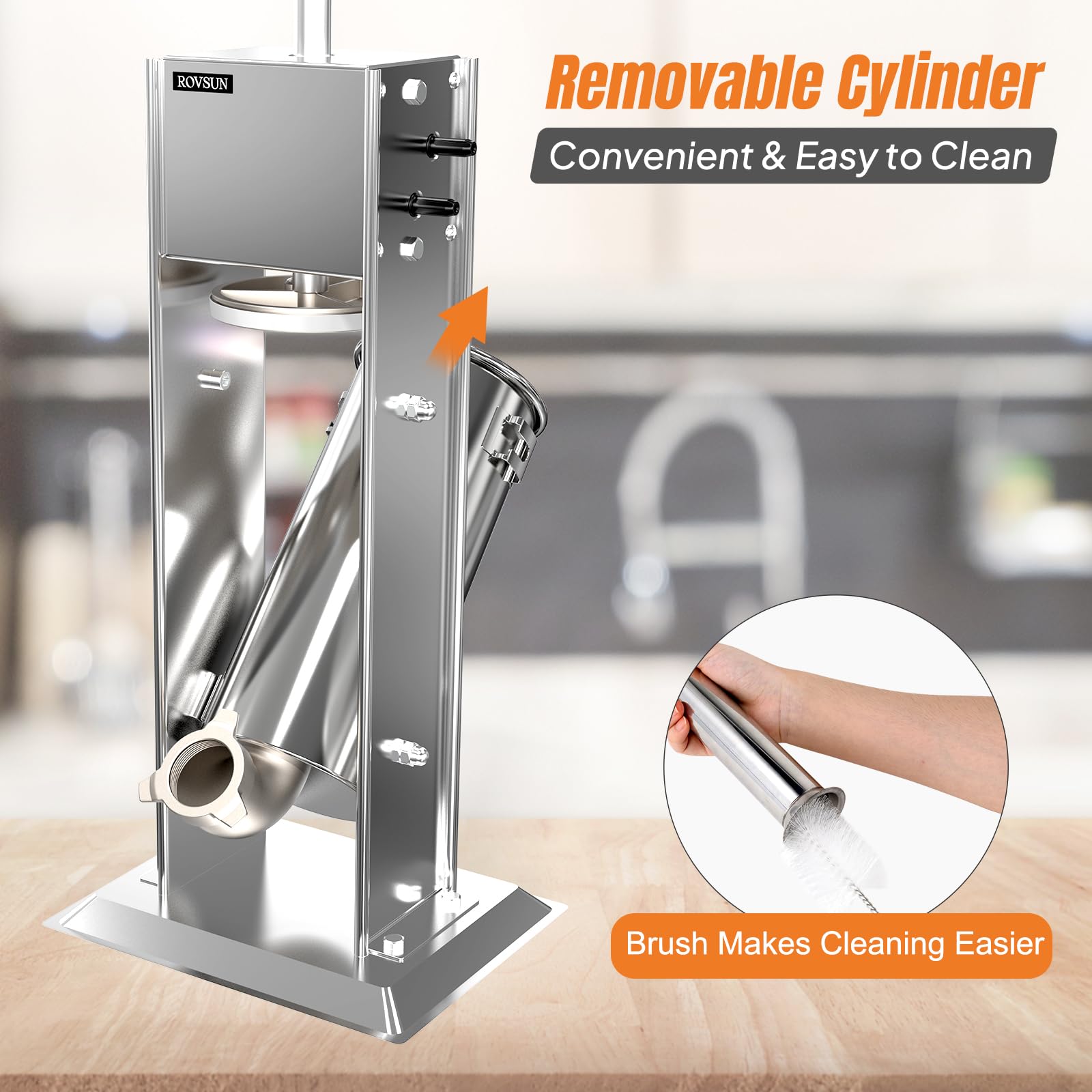 ROVSUN 11 lb. Manual Sausage Stuffer with 5 Stuffing Tubes