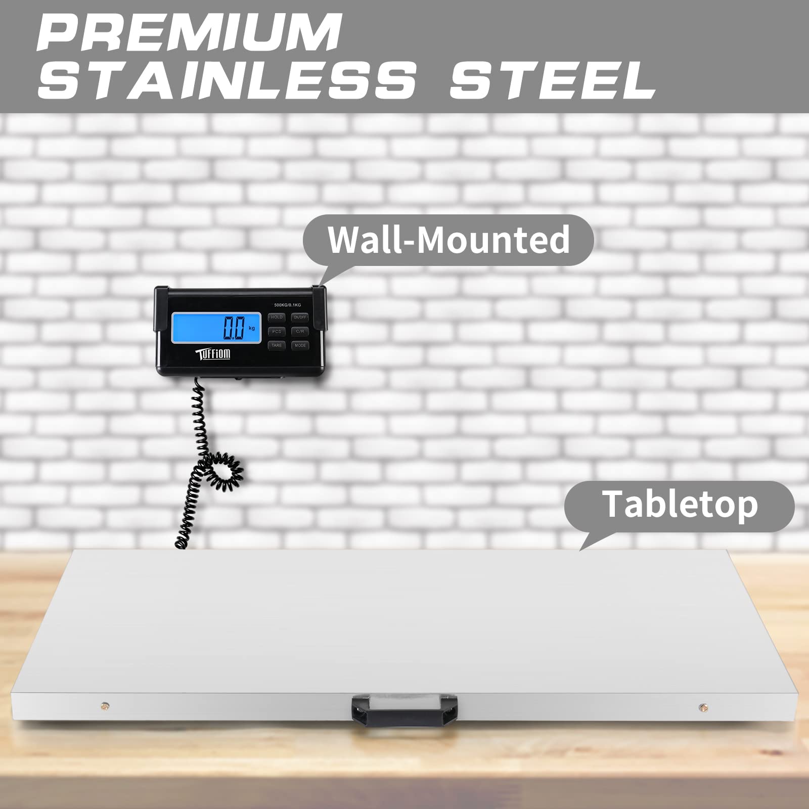 1100 LBS x 0.2 LBS Livestock Scale Electronic Platform Scale for Dog Goat Sheep Silver