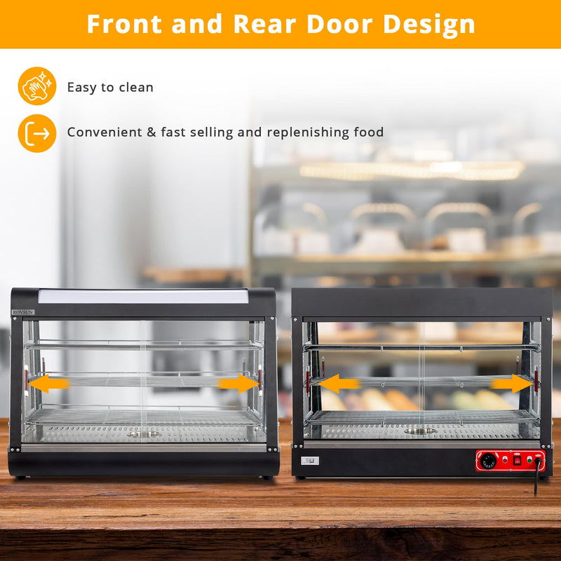 ROVSUN 3-Tier 35 Inch 1500W 110V Countertop Hot Food Warmer Display Case