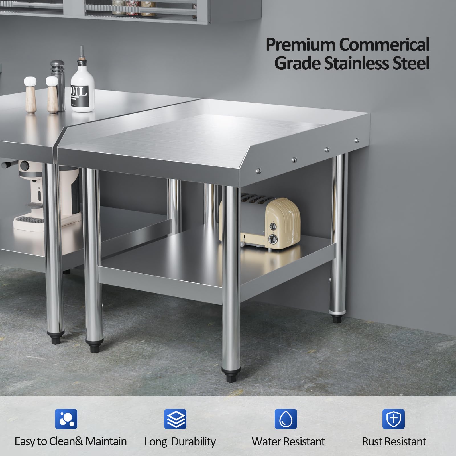 ROVSUN 24" x 30" Stainless Steel Equipment Stand