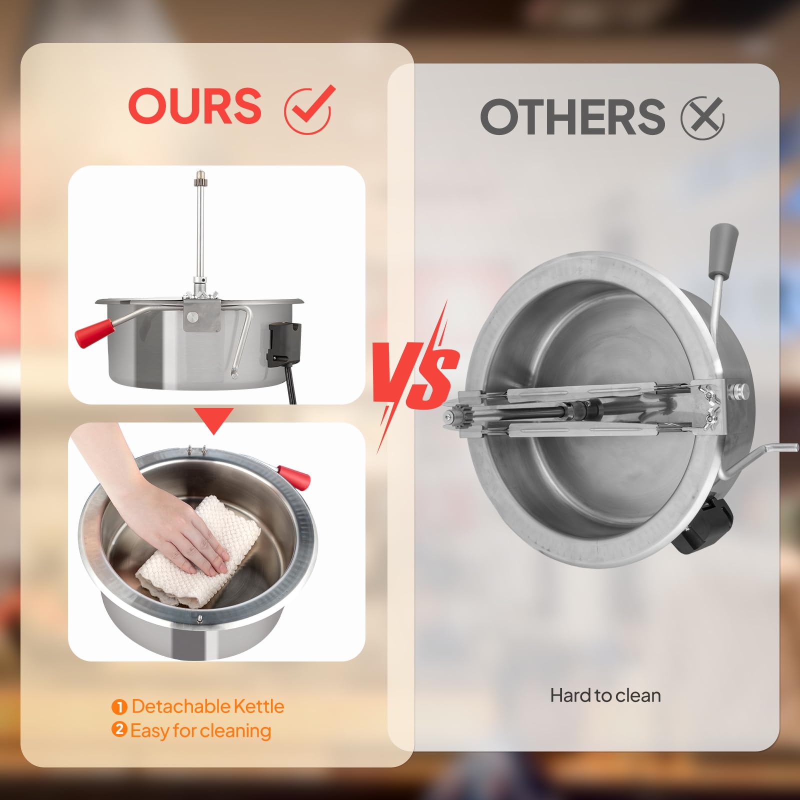 ROVSUN 10 oz Red Popcorn Machine Countertop