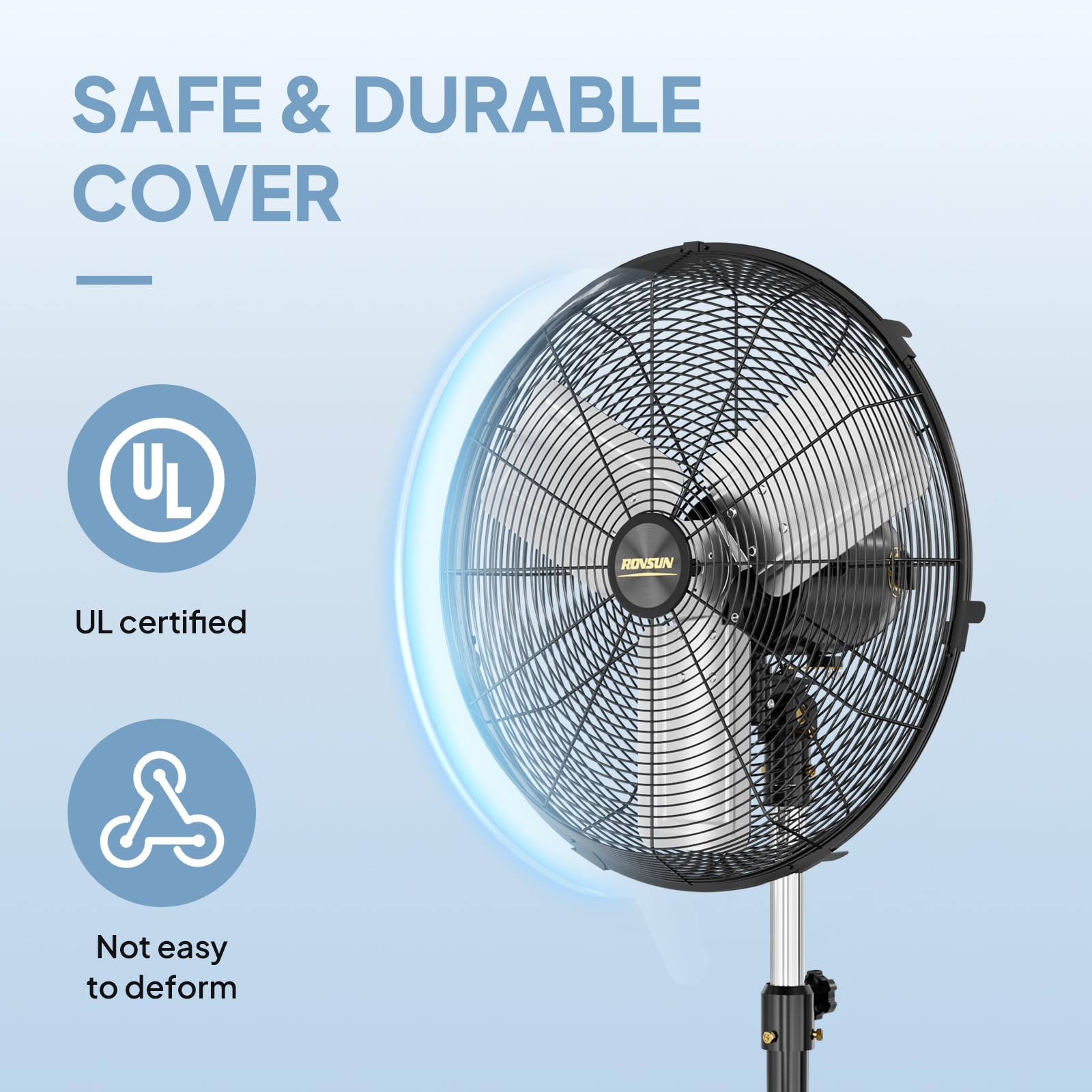ROVSUN 20" 110W 110V Industrial Pedestal Fan