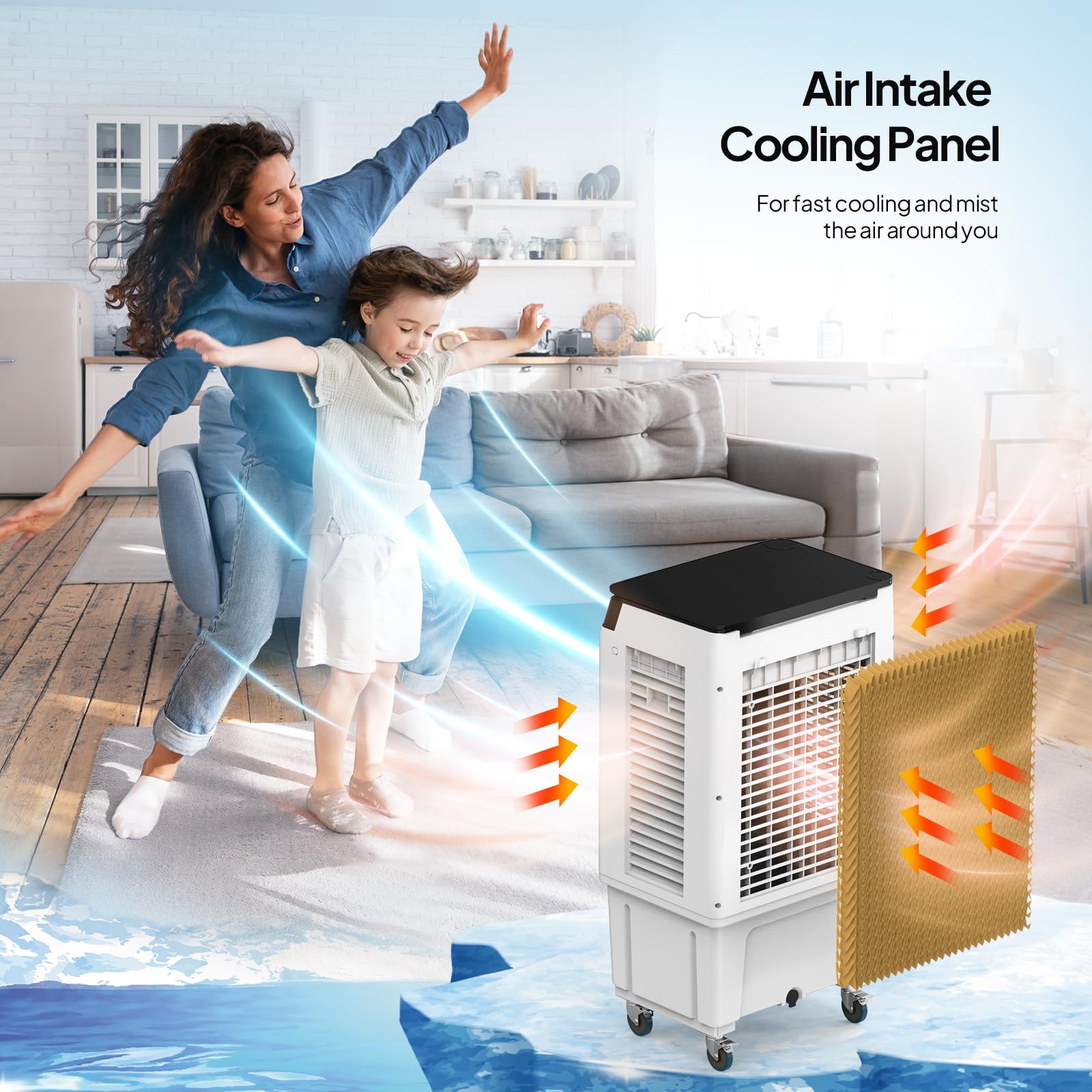 ROVSUN 7.9 Gal Portable Evaporative Air Cooler with Remote Control