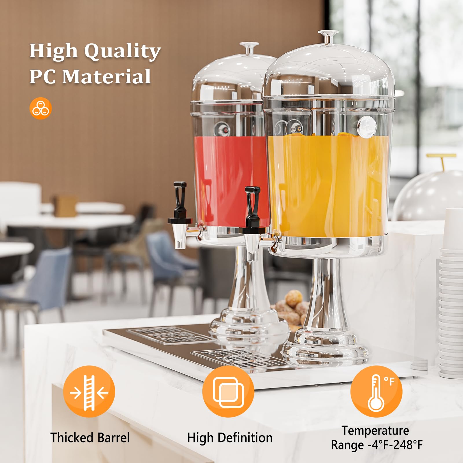 ROVSUN 4.4 Gallon Juice Beverage Dispenser with Ice Container