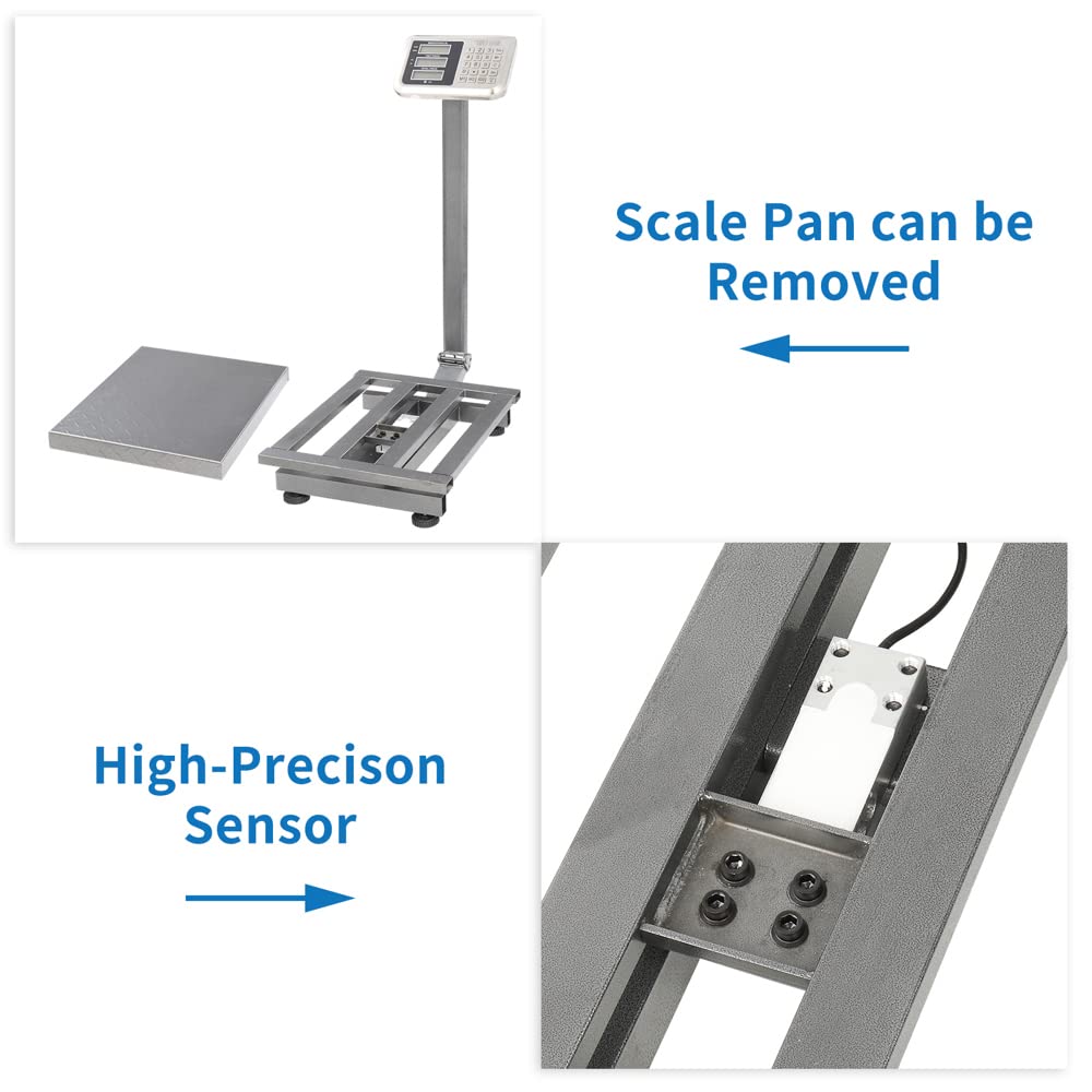 661 LBS Weight Electronic Platform Scale for Retail Super Market Grocery Stores Grey