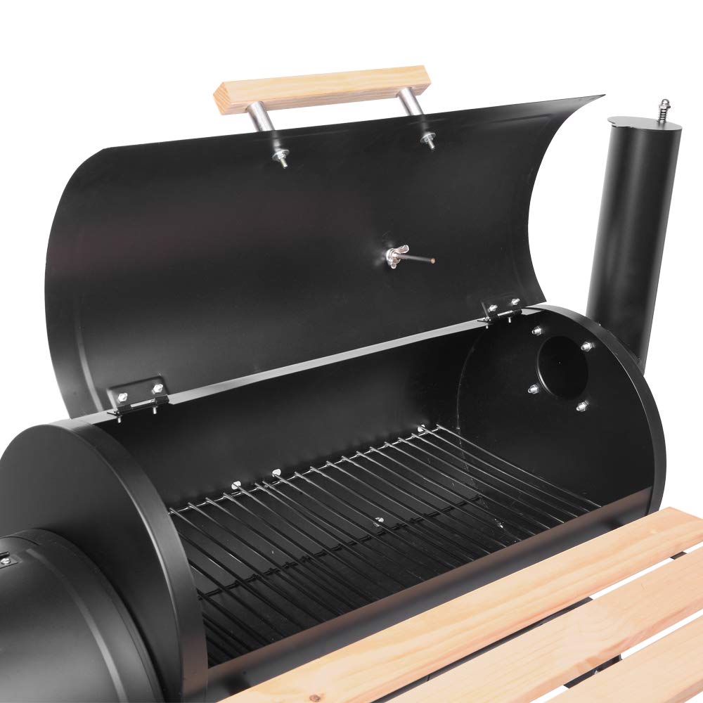 ROVSUN BBQ Charcoal Grill Outdoor Patio Barbecue Cooker with Wheels