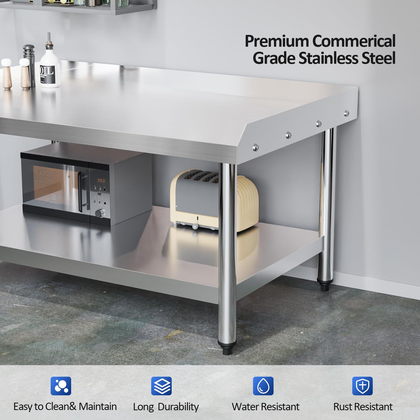 ROVSUN 48" x 30" Stainless Steel Equipment Stand