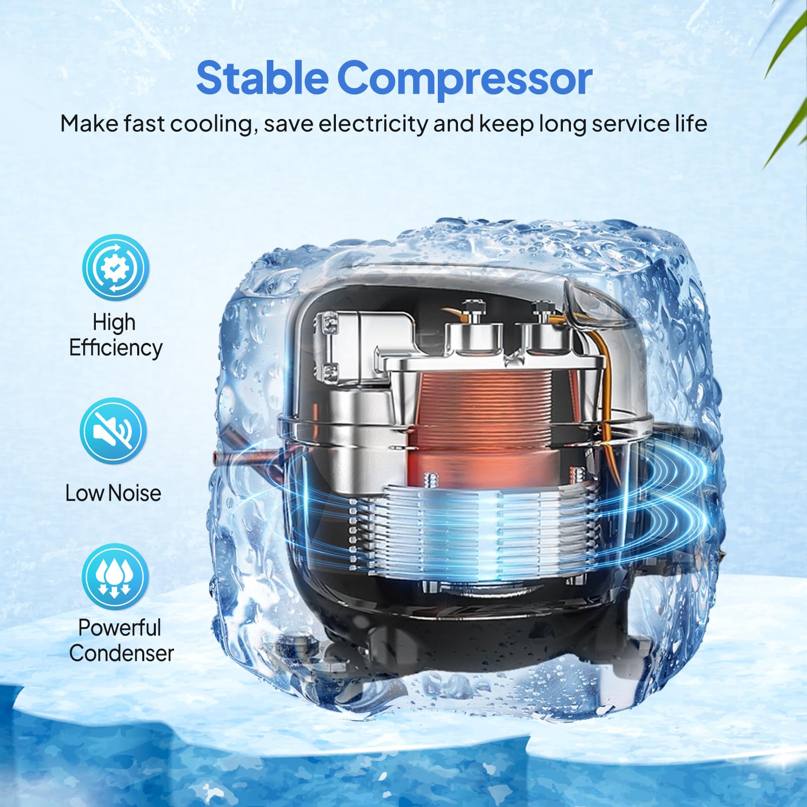 ROVSUN 35" 5.8 Cu.Ft. 230W 110V Black Refrigerated Bakery Display Case