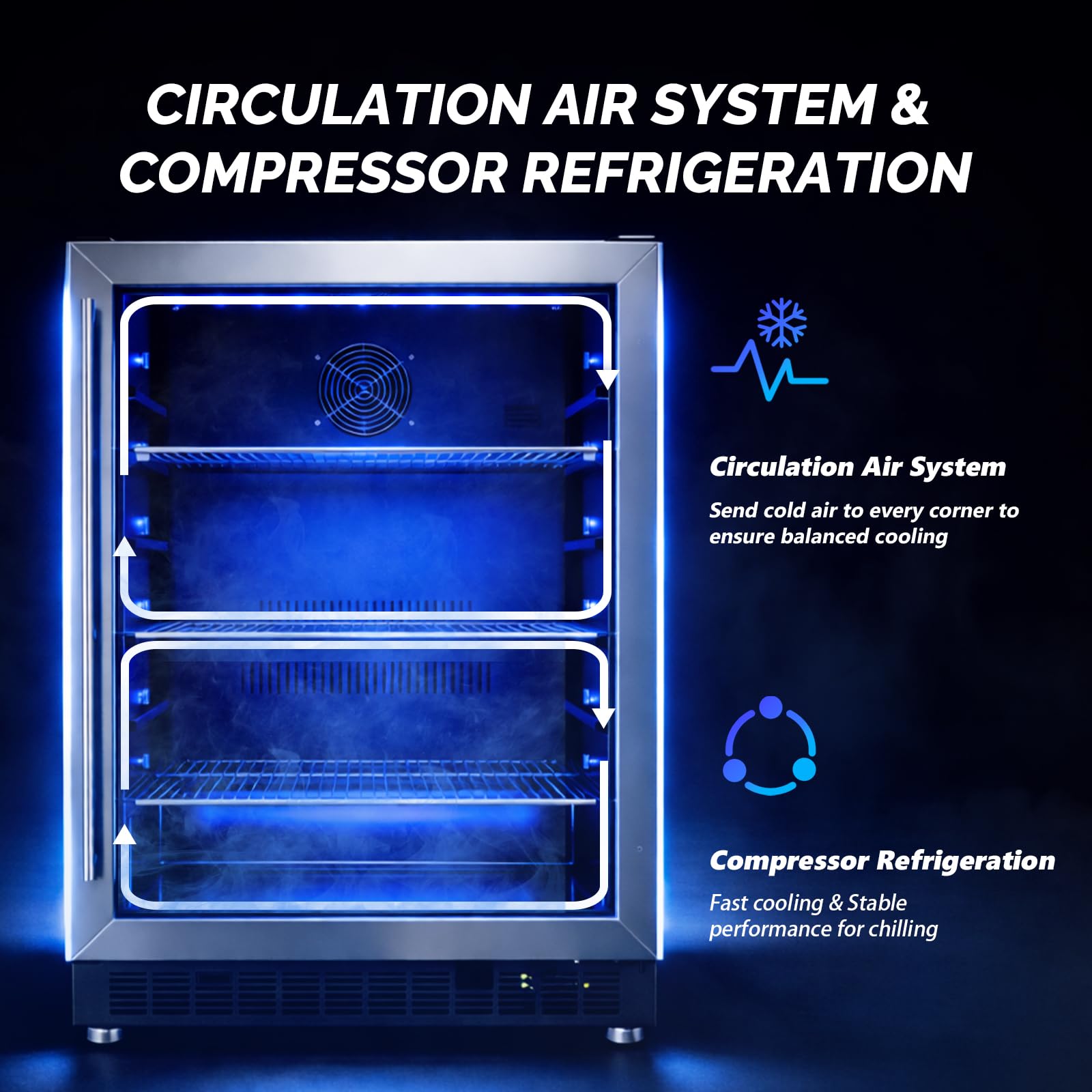 ROVSUN 154 Cans 24" Wide Beverage Refrigerator Cooler Countertop