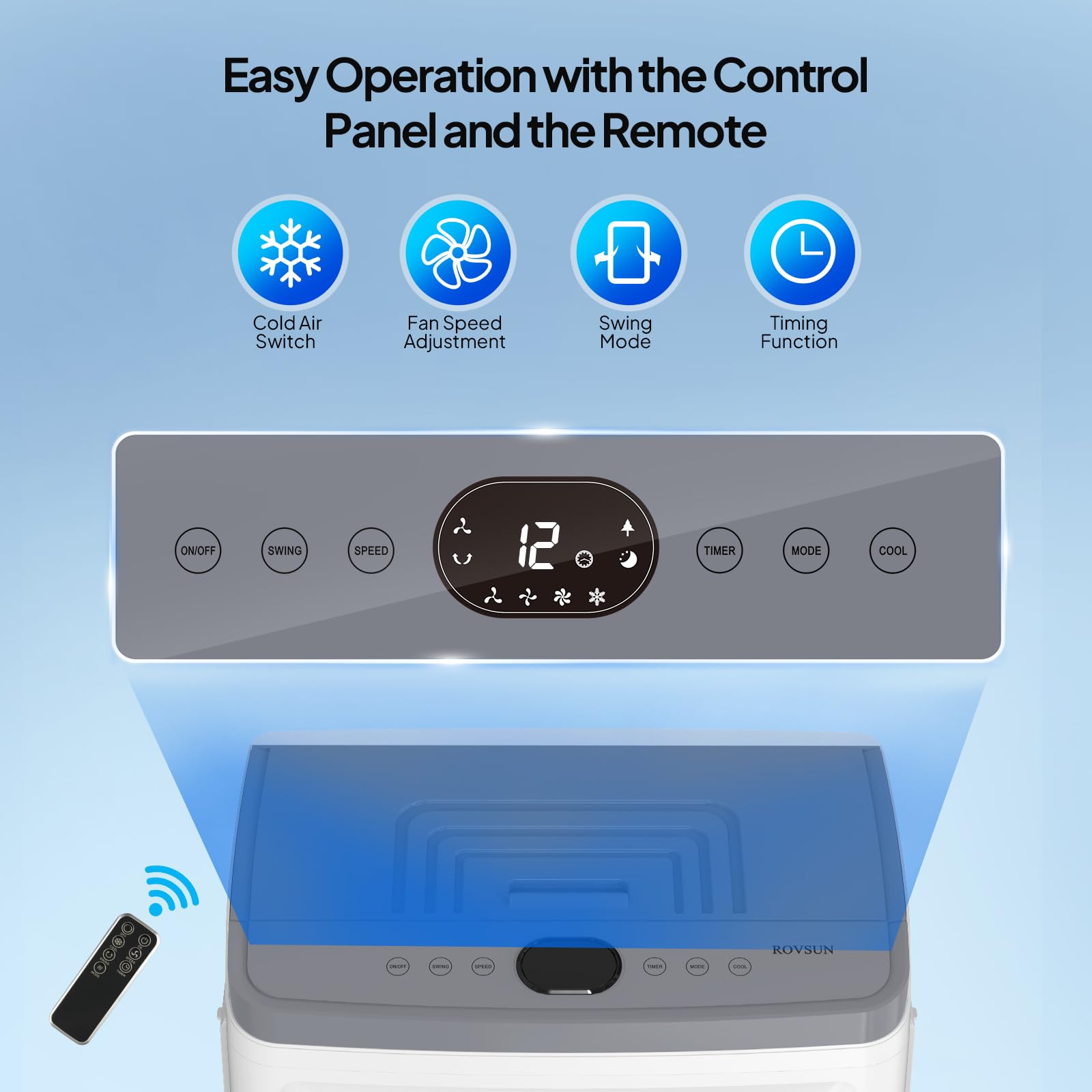 ROVSUN 15.8 Gal Portable Evaporative Air Cooler with Remote Control