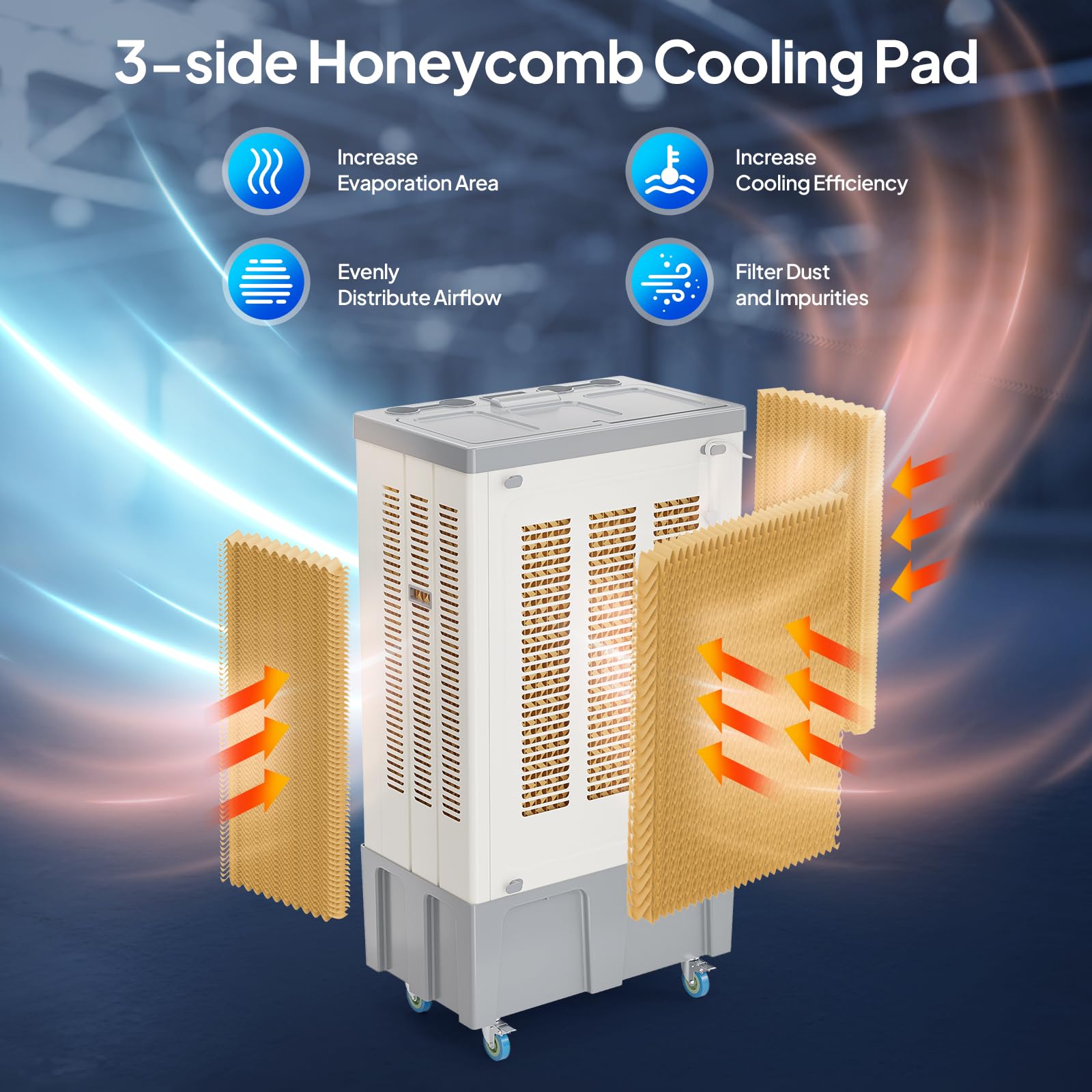 ROVSUN 34.3 Gal Portable Evaporative Air Cooler with Remote Control