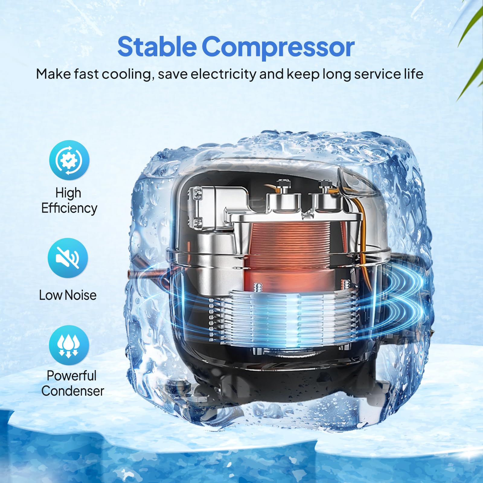 ROVSUN 59" 150W 110V Refrigerated Prep Rail Countertop