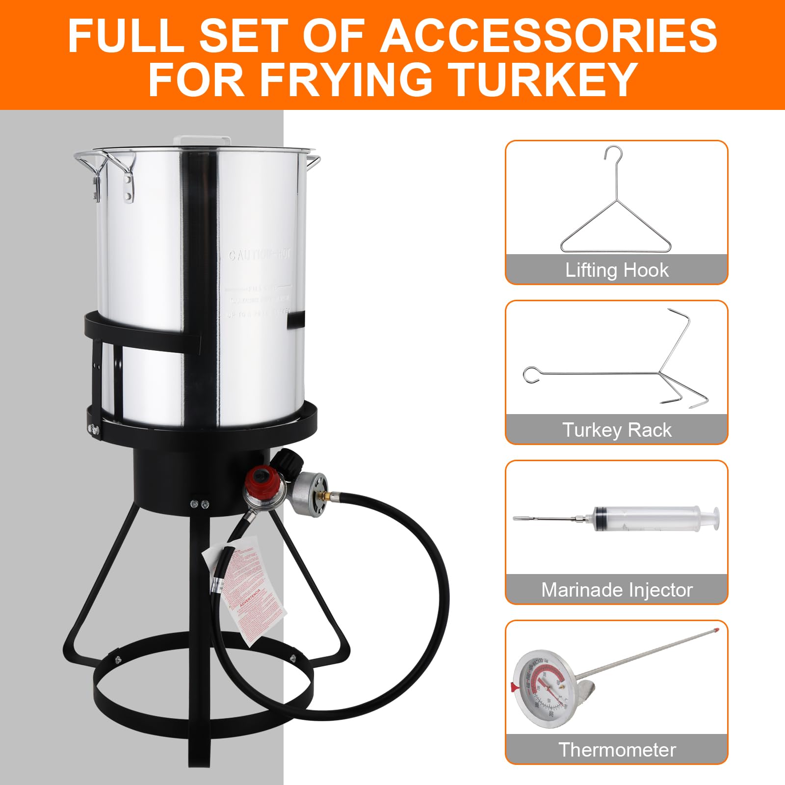 ROVSUN 30 QT Outdoor Propane Turkey Fryer Kit