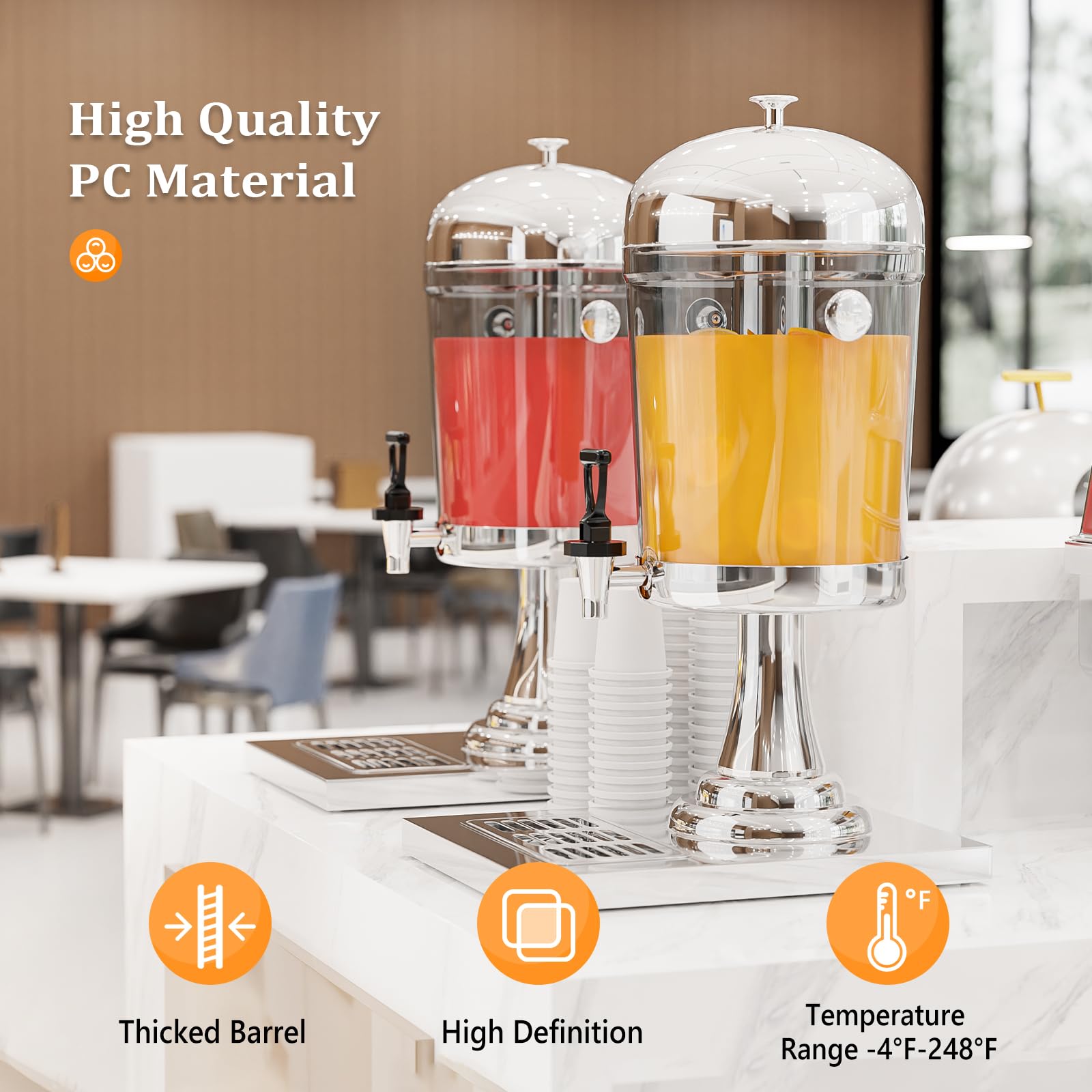 ROVSUN 2.2 Gallon Juice Beverage Dispenser with Ice Container