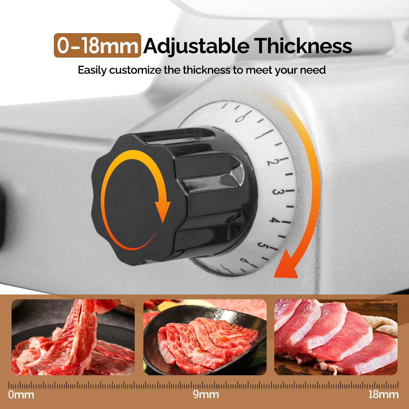 ROVSUN 270W 110V Manual Commercial Meat Slicer with 12" Blade