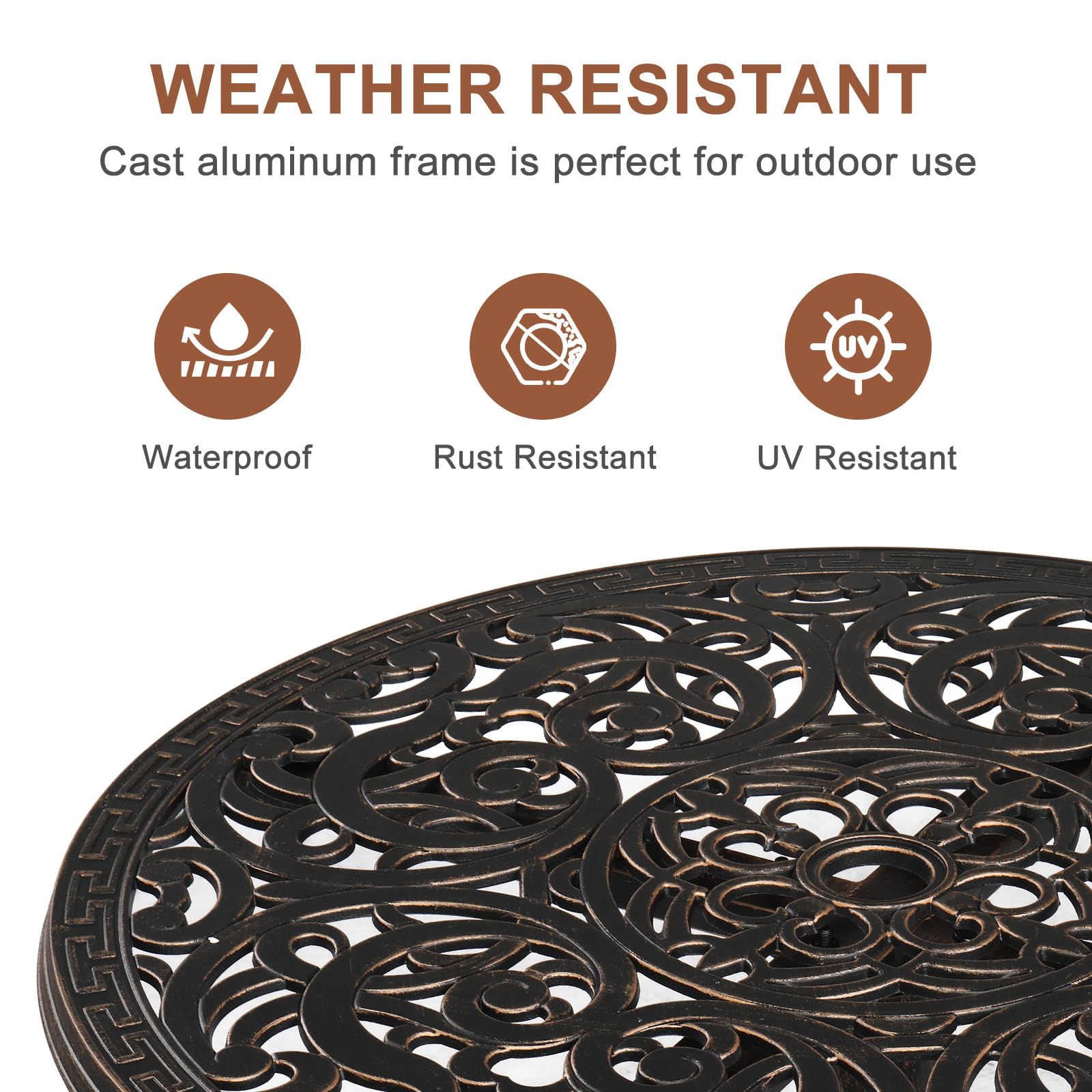 28" Round Outdoor Bar Table