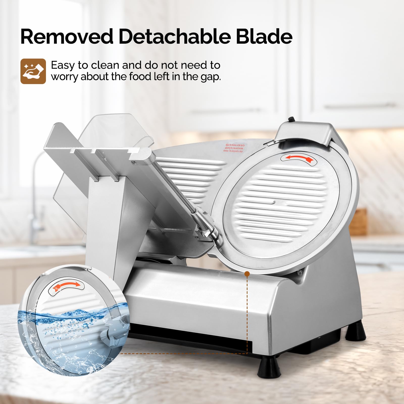 ROVSUN 270W 110V Manual Commercial Meat Slicer with 12" Blade