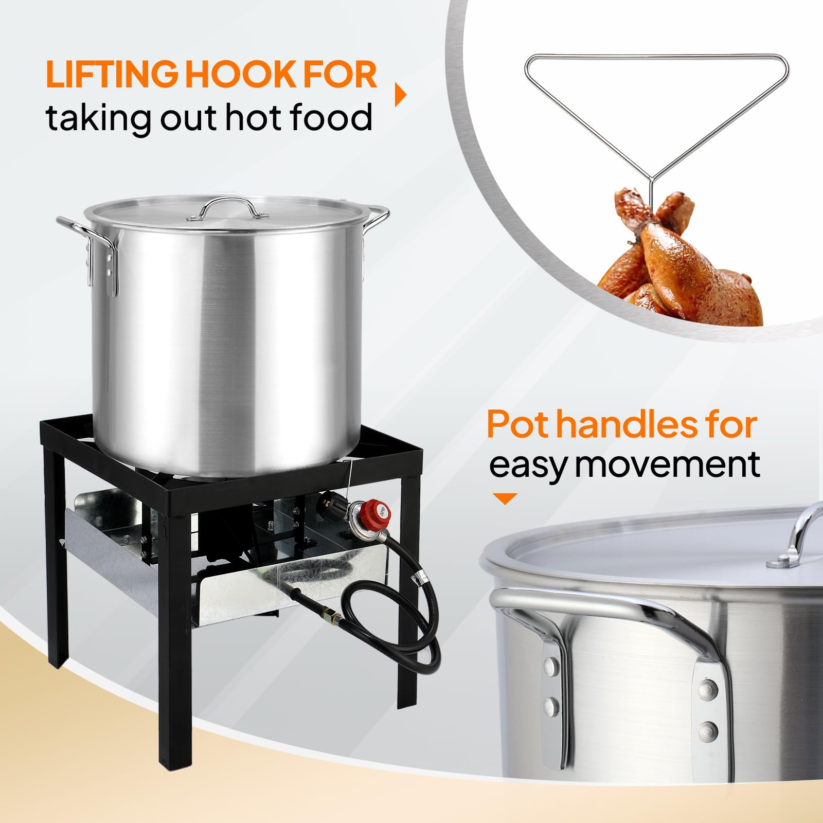 ROVSUN 60 QT Outdoor Propane Turkey Fryer Kit