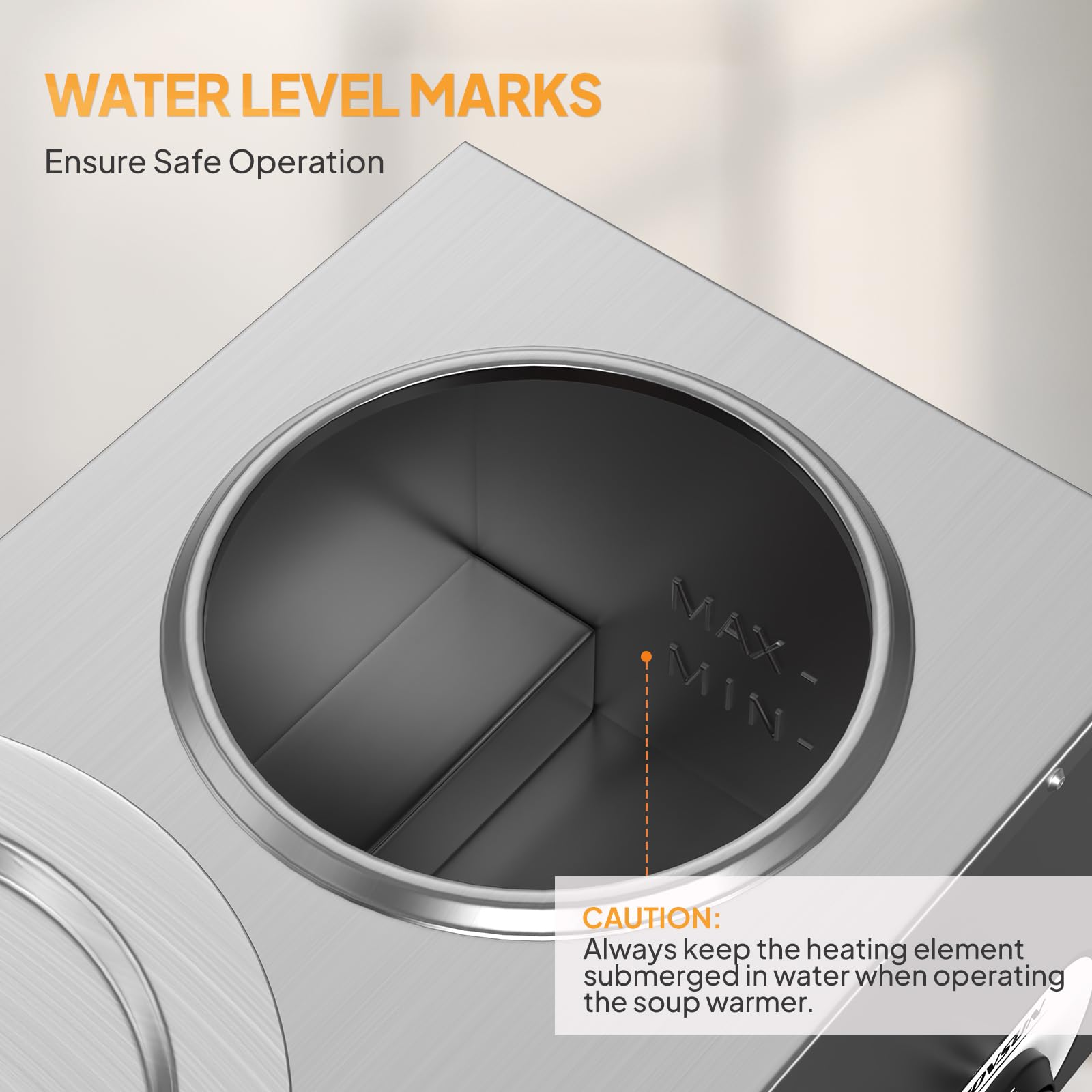 ROVSUN 22 QT 1,200W 110V Electric Soup Warmer Steam Table Countertop