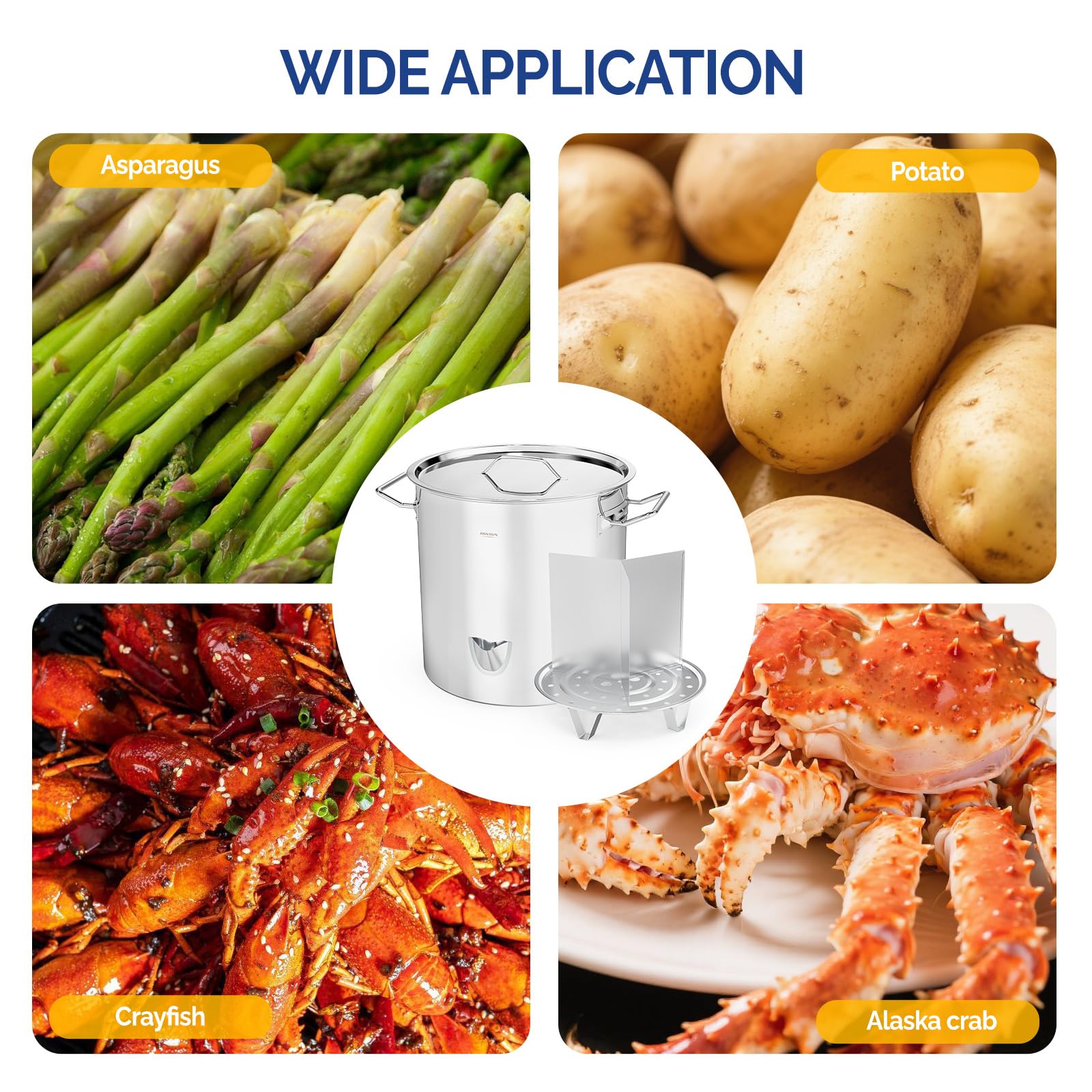 ROVSUN 52 QT Stainless Steel Tamale Steamer Pot