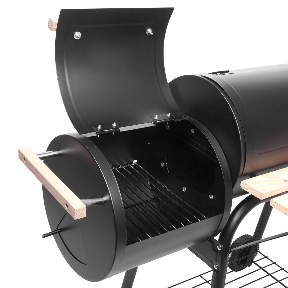 ROVSUN BBQ Charcoal Grill Outdoor Patio Barbecue Cooker with Wheels