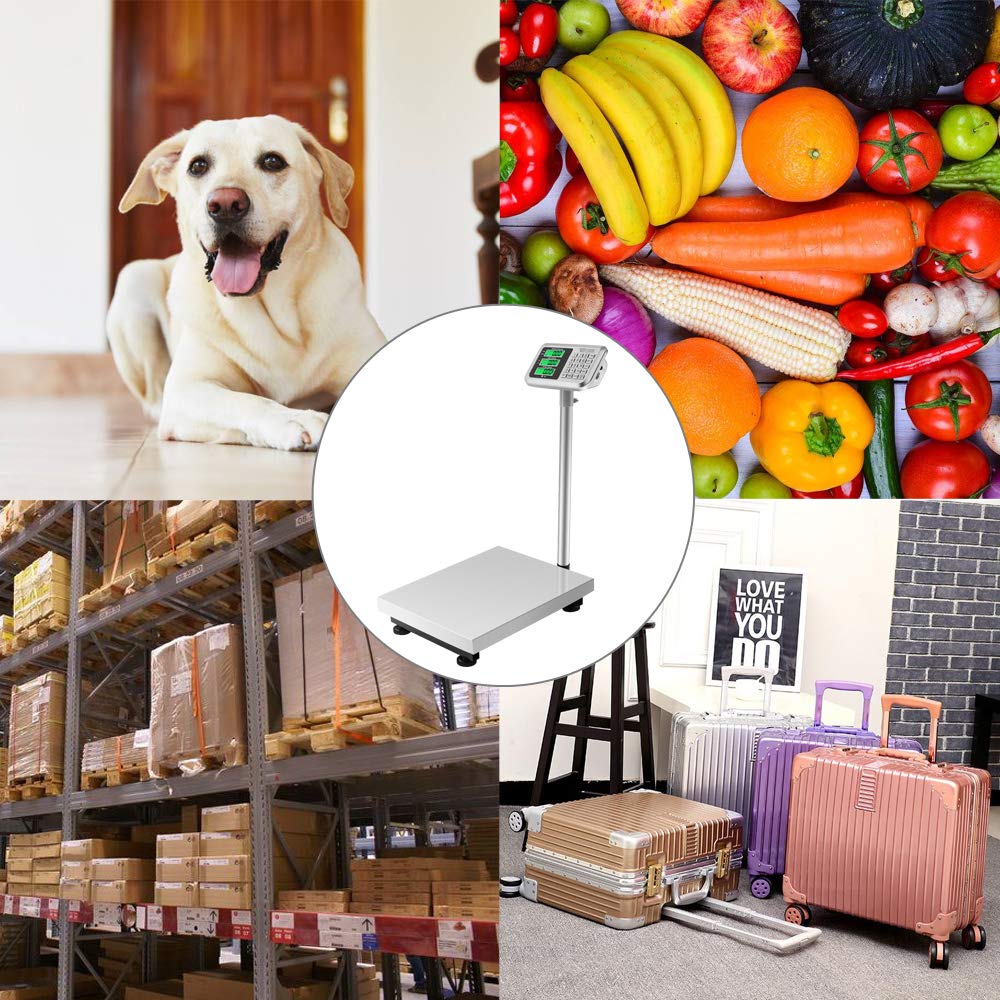 661 LBS Weight Electronic Platform Scale for Retail Super Market Grocery Stores Silver