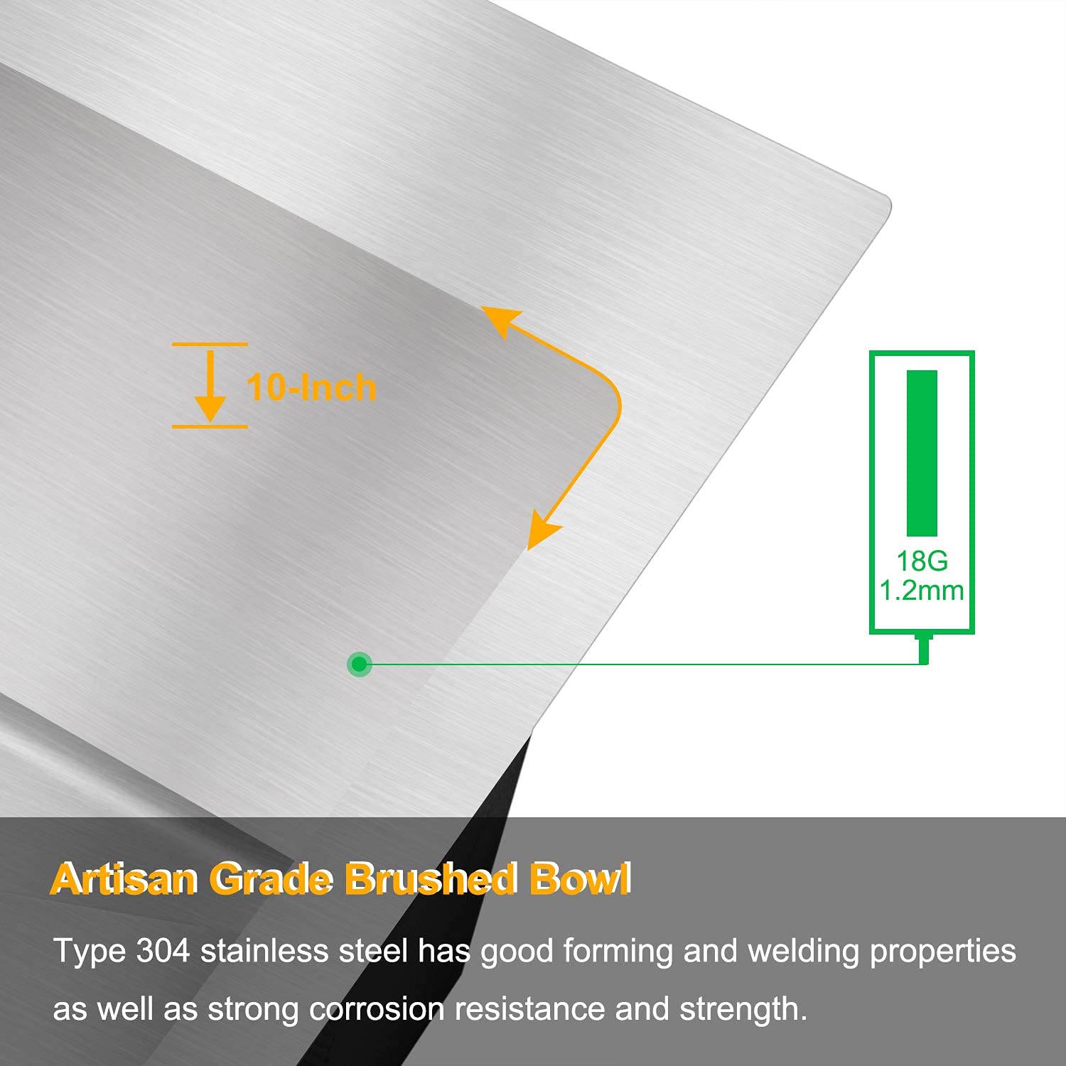 ROVSUN 32" x 22" Drop-in 304 Stainless Steel Sink Kitchen with Protector