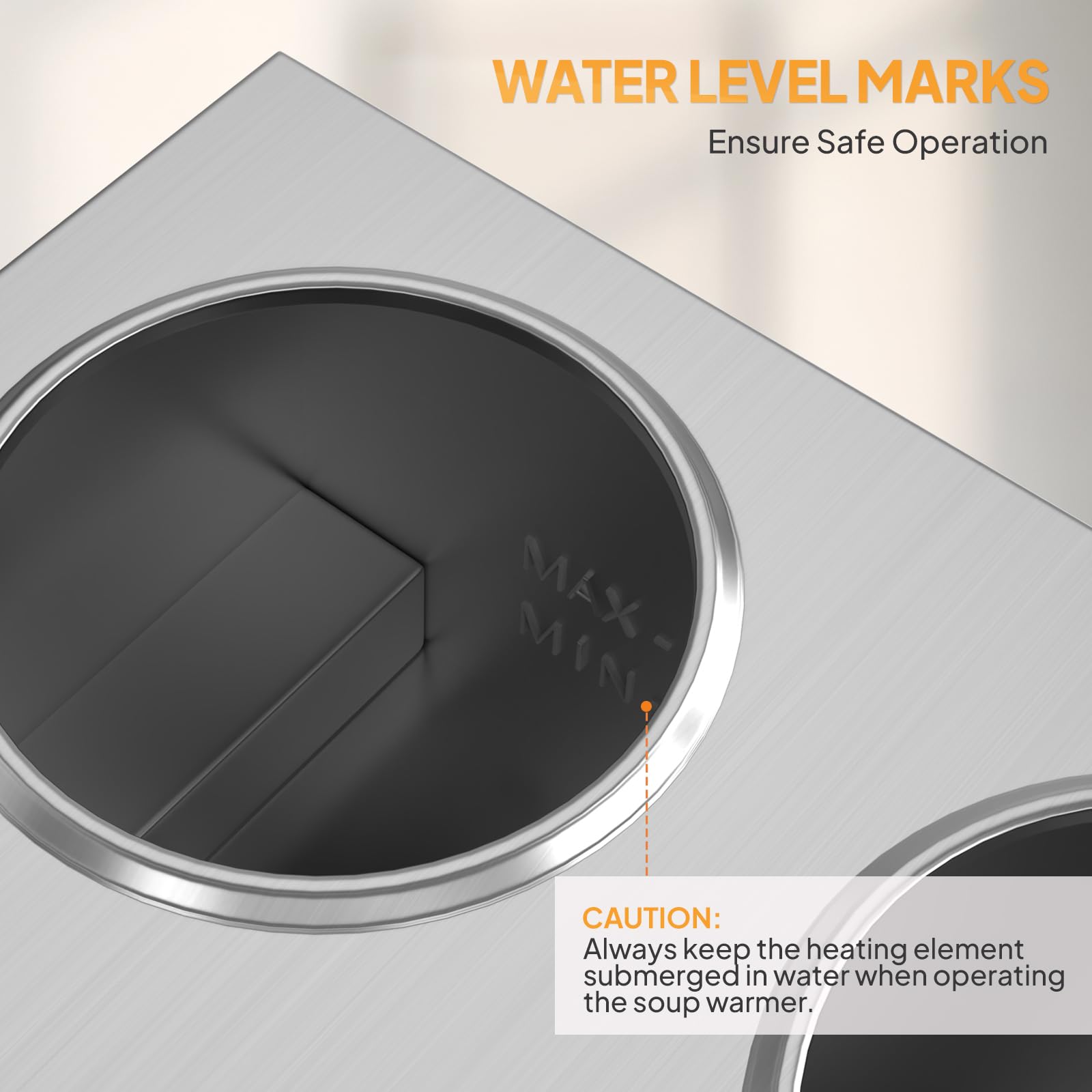 ROVSUN 30 QT 1,500W 110V Electric Soup Warmer Steam Table Countertop