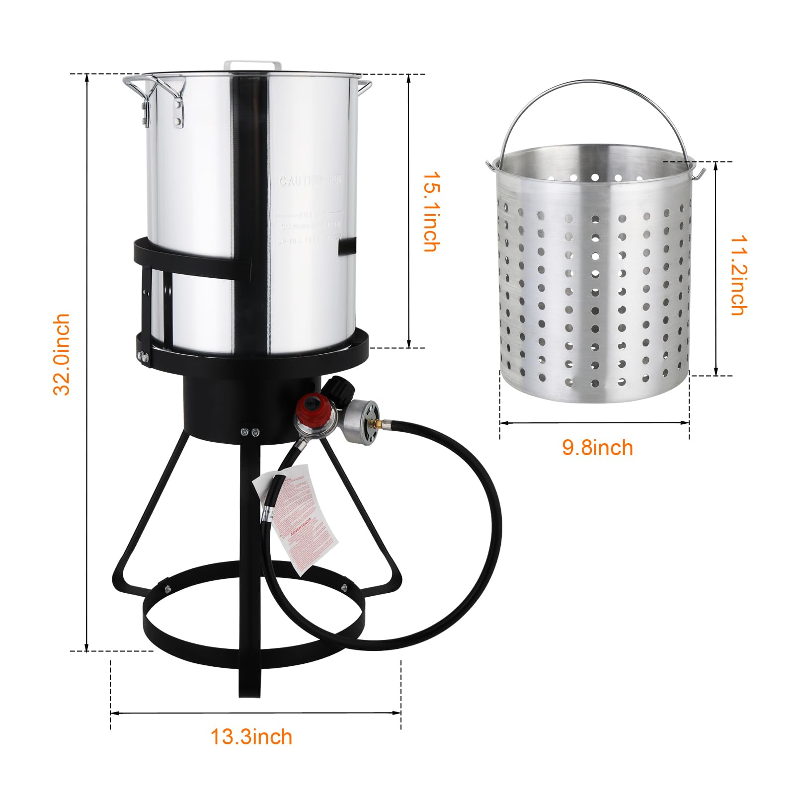 ROVSUN 30 QT Outdoor Propane Turkey Fryer Kit