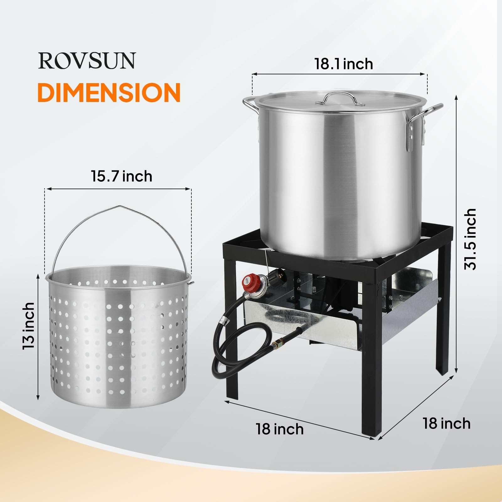ROVSUN 60 QT Outdoor Propane Turkey Fryer Kit