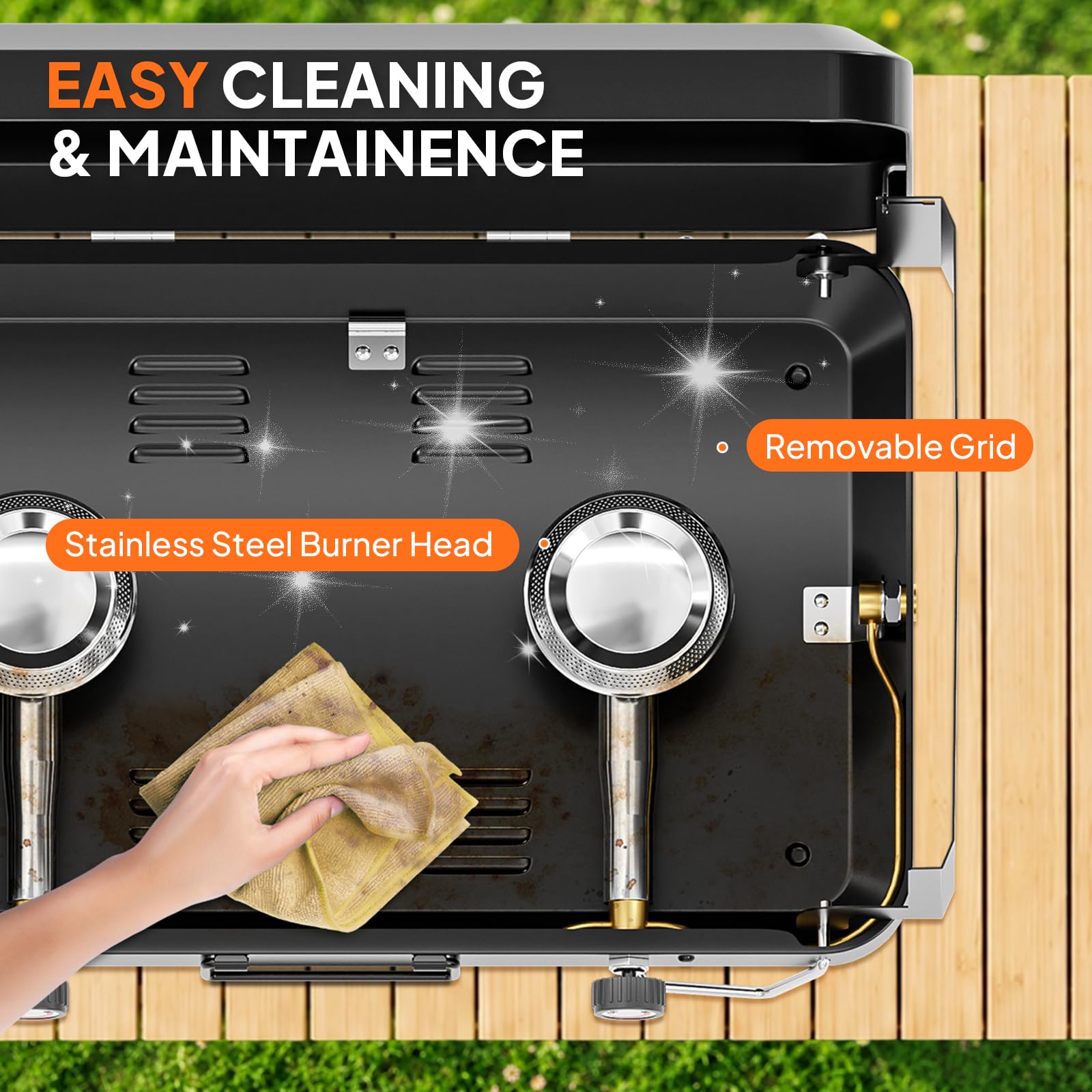 ROVSUN 2-Burner 20000 BTU Propane Camping Stove