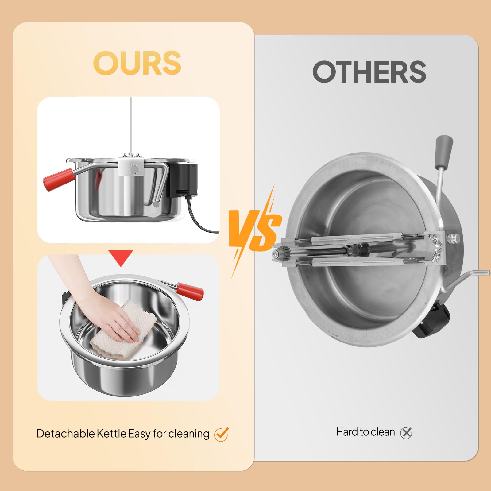 ROVSUN 10 oz Black Popcorn Machine with Cart & Candy Dispenser