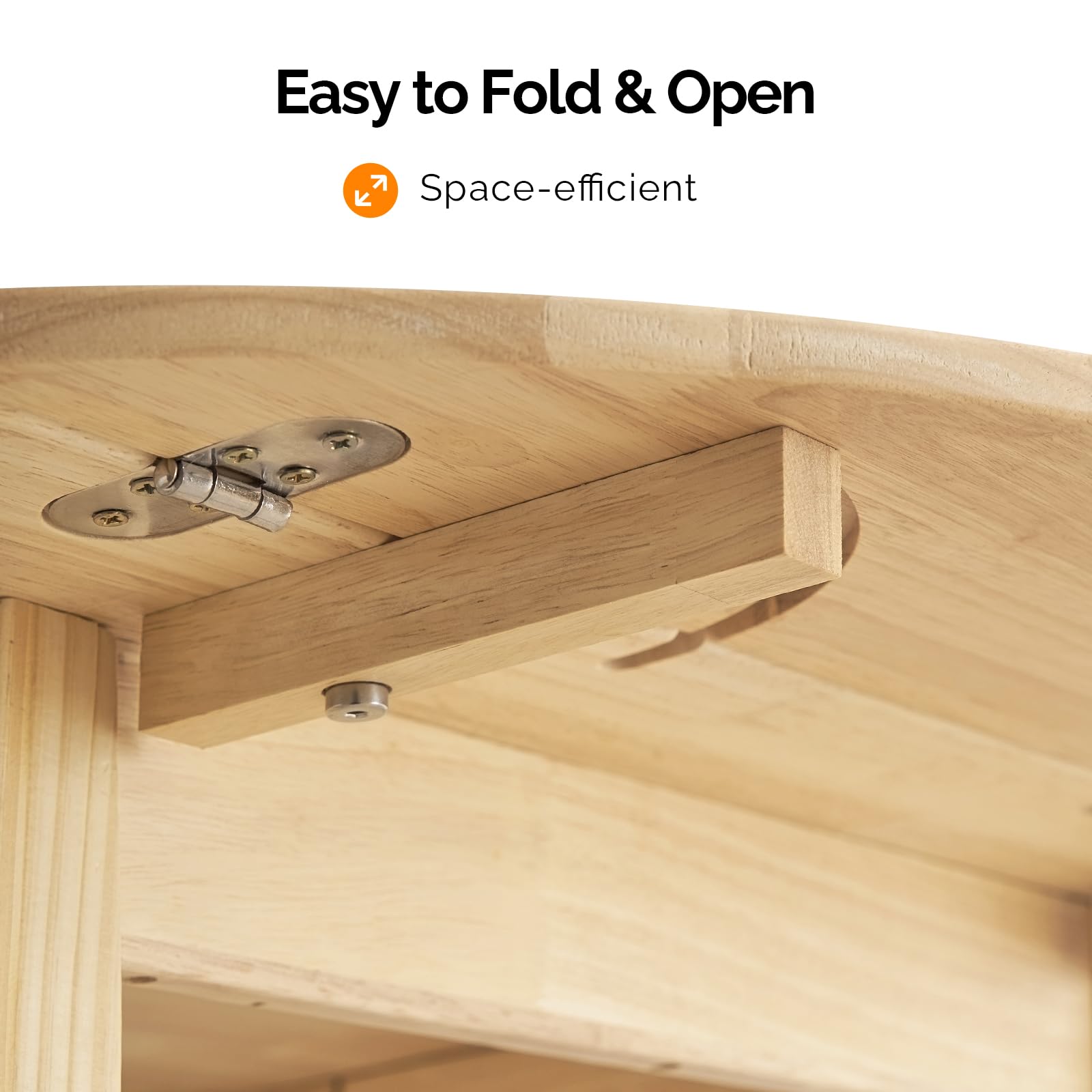 35" Solid Wood Drop Leaf Dining Room Desk Light Oak