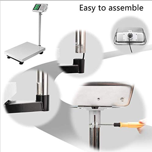 661 LBS Weight Electronic Platform Scale for Retail Super Market Grocery Stores Silver