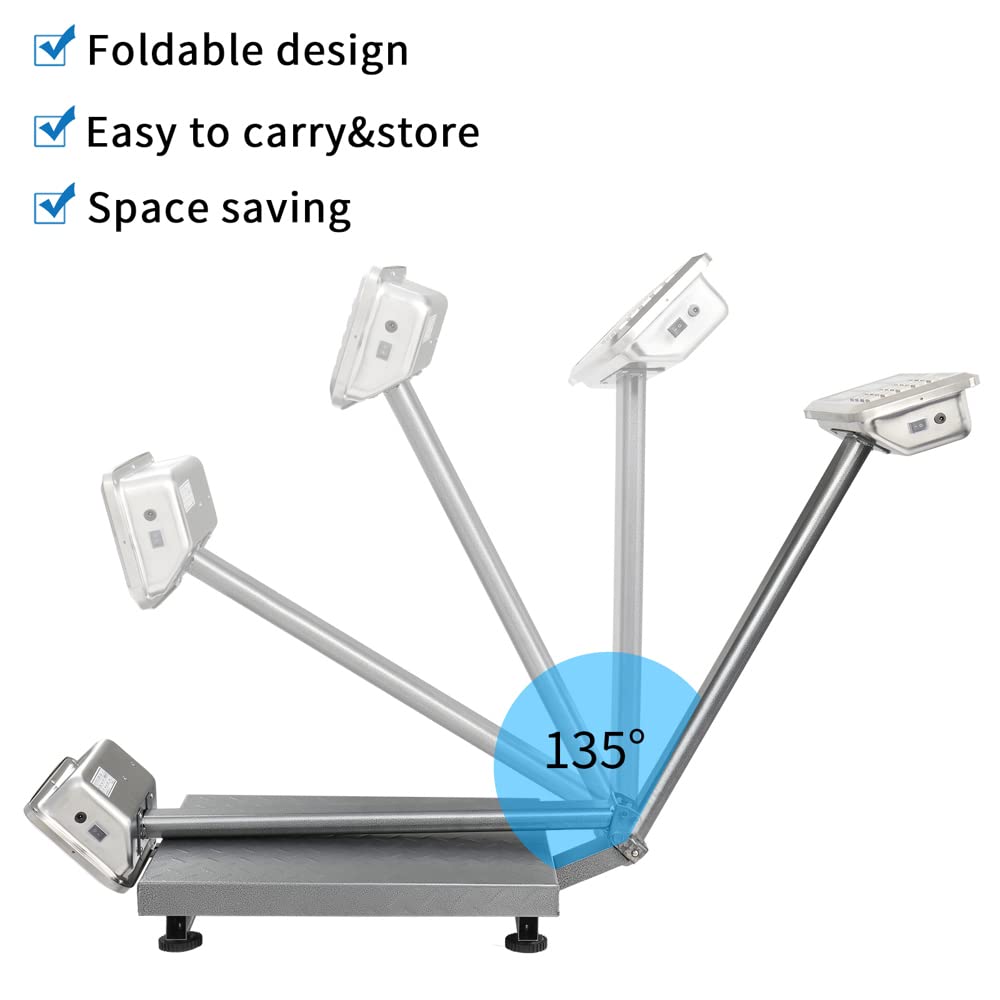 661 LBS Weight Electronic Platform Scale for Retail Super Market Grocery Stores Grey