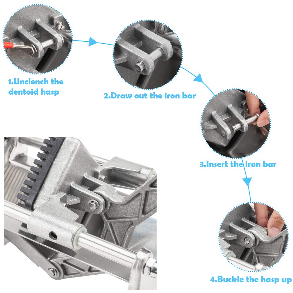ROVSUN Commercial French Fry Cutter with 4 Sizes Blades