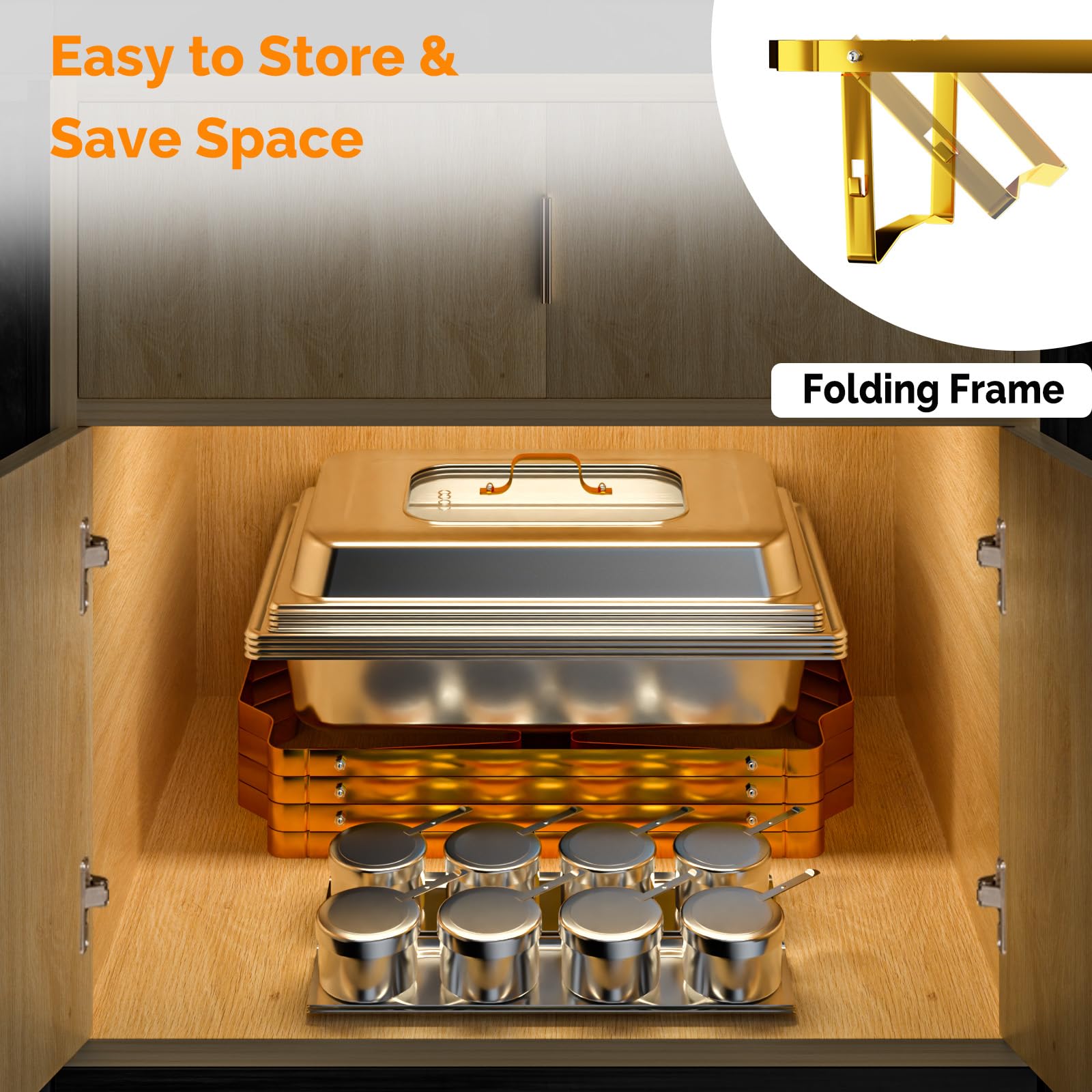 ROVSUN 9 QT Chafing Dish Set with Glass Lid & 2 Half Size Pan