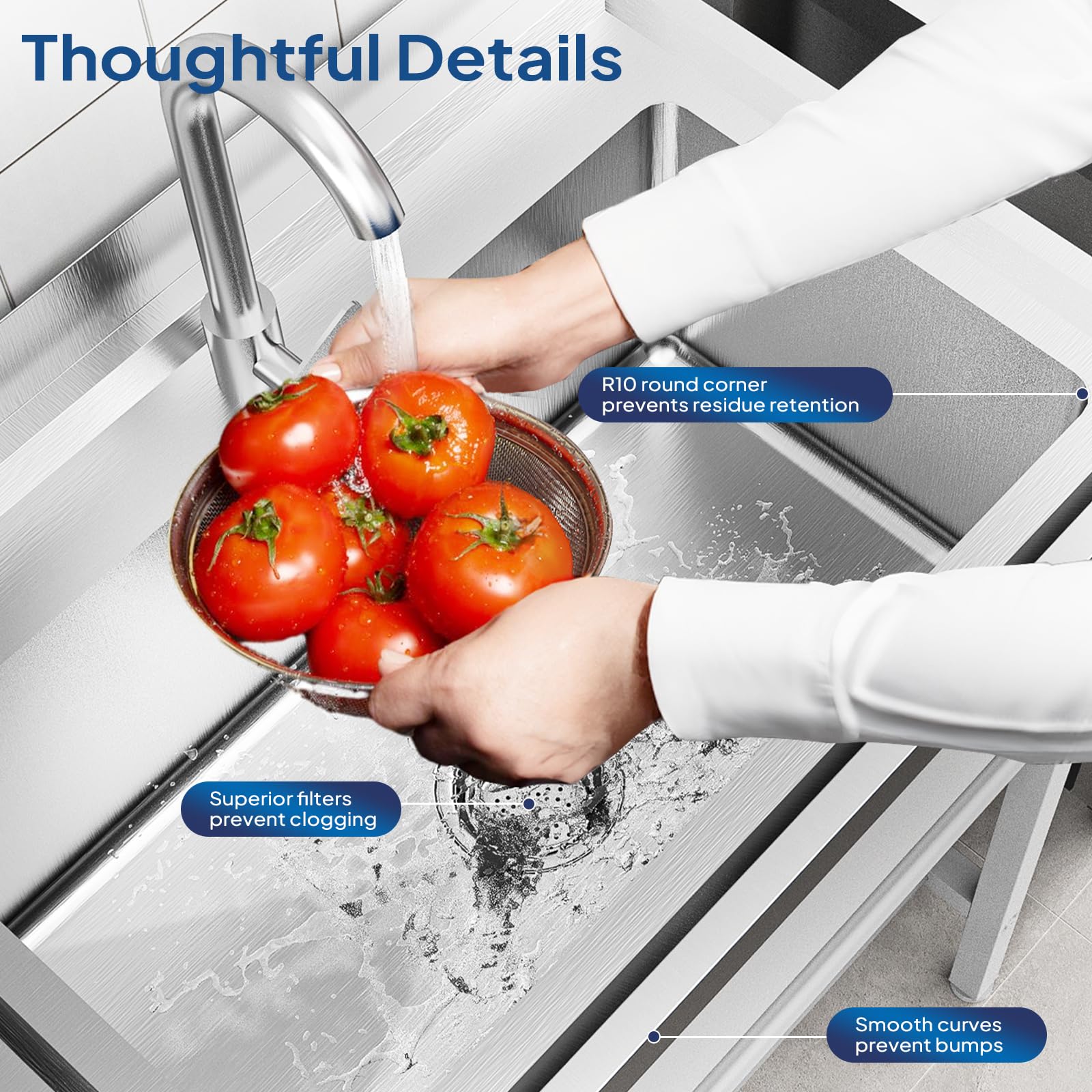 ROVSUN 28" x 19" One Bowl Stainless Steel Sink with Faucet