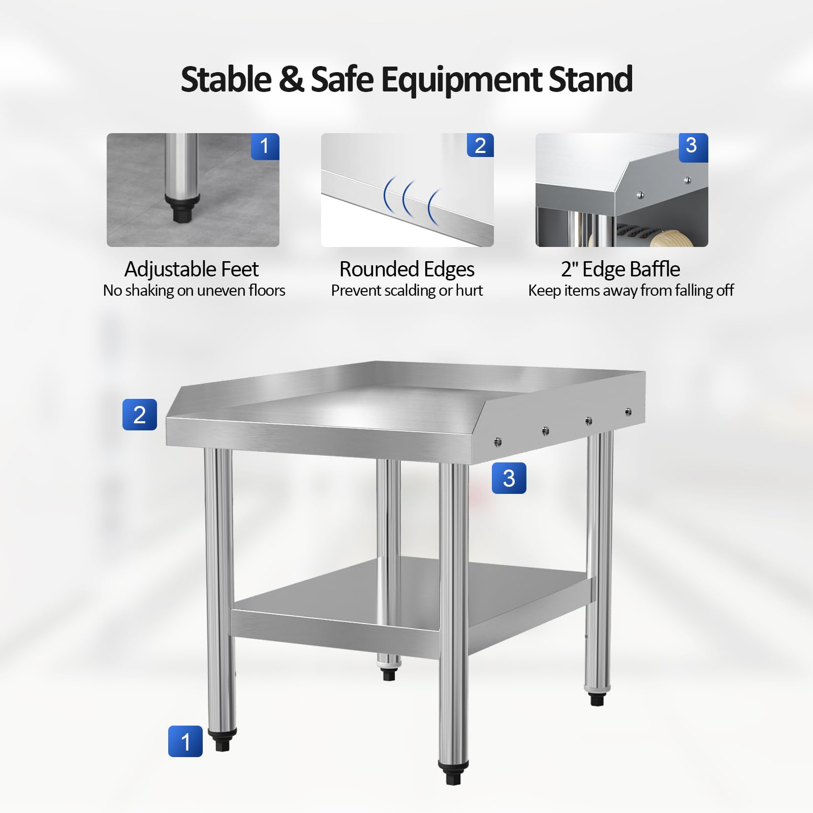 ROVSUN 24" x 30" Stainless Steel Equipment Stand