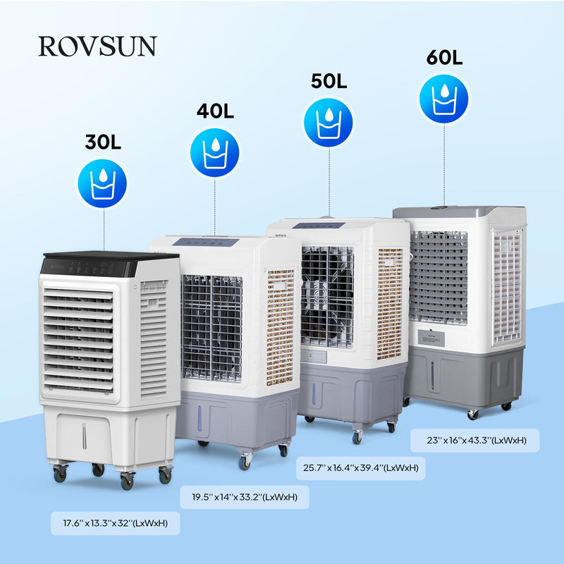 ROVSUN 15.8Gal/60L Portable Evaporative Air Cooler with Remote Control