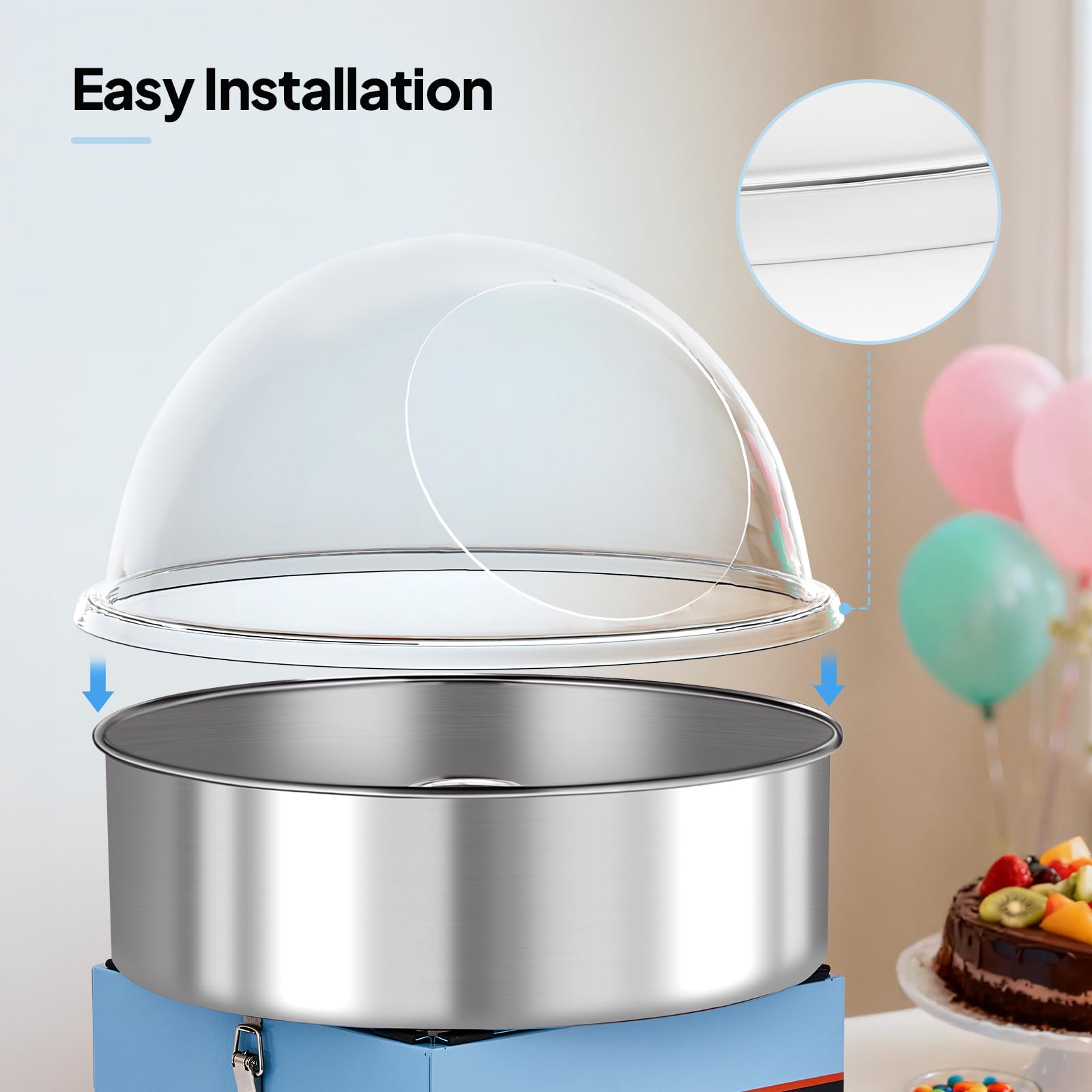 ROVSUN 15 Inch Cotton Candy Machine Cover