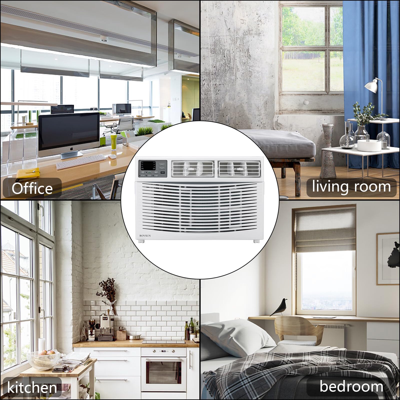 ROVSUN 8000 BTU 115V Window Air Conditioner with Install Kit-1