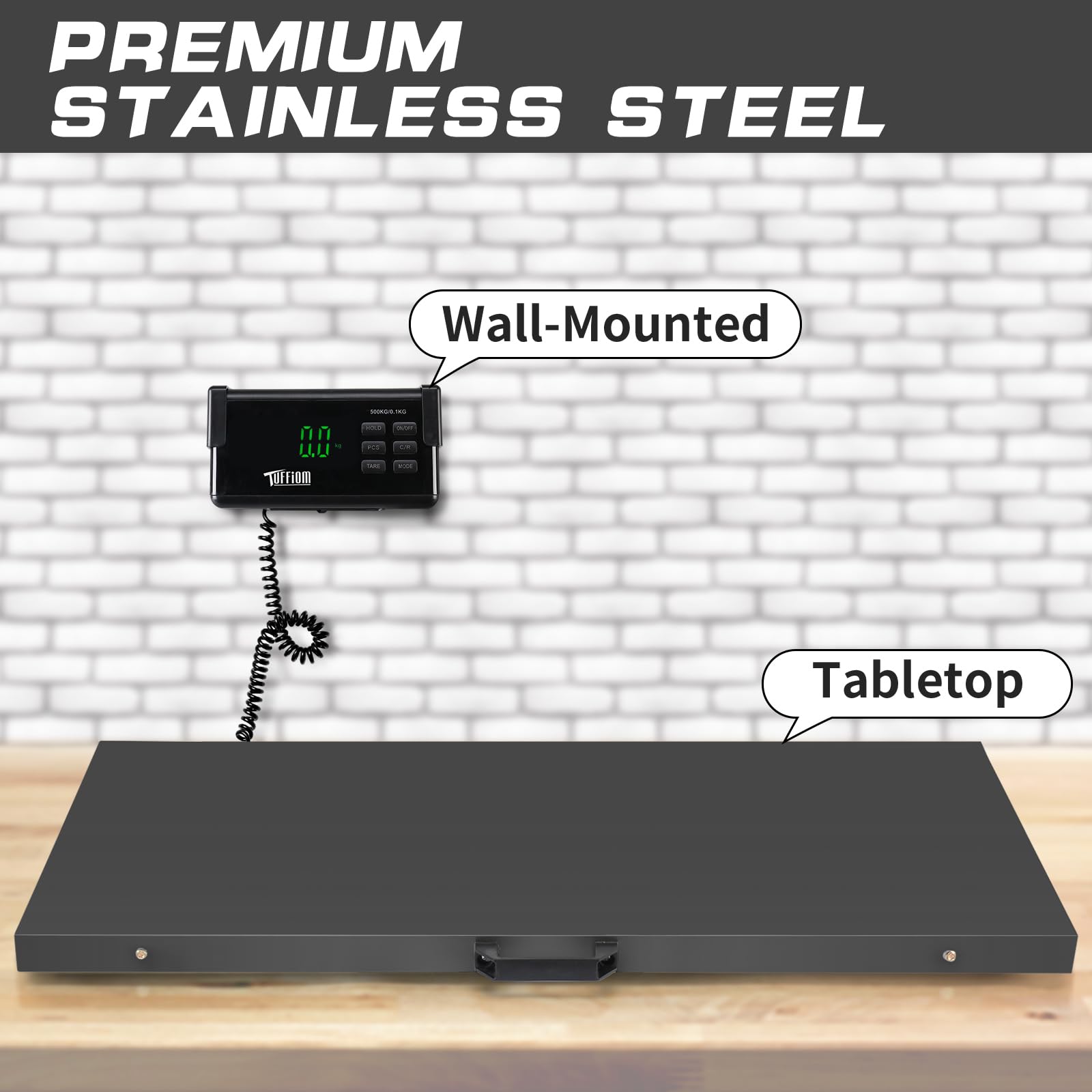 1100 LBS x 0.2 LBS Livestock Scale Electronic Platform Scale for Dog Goat Sheep Black