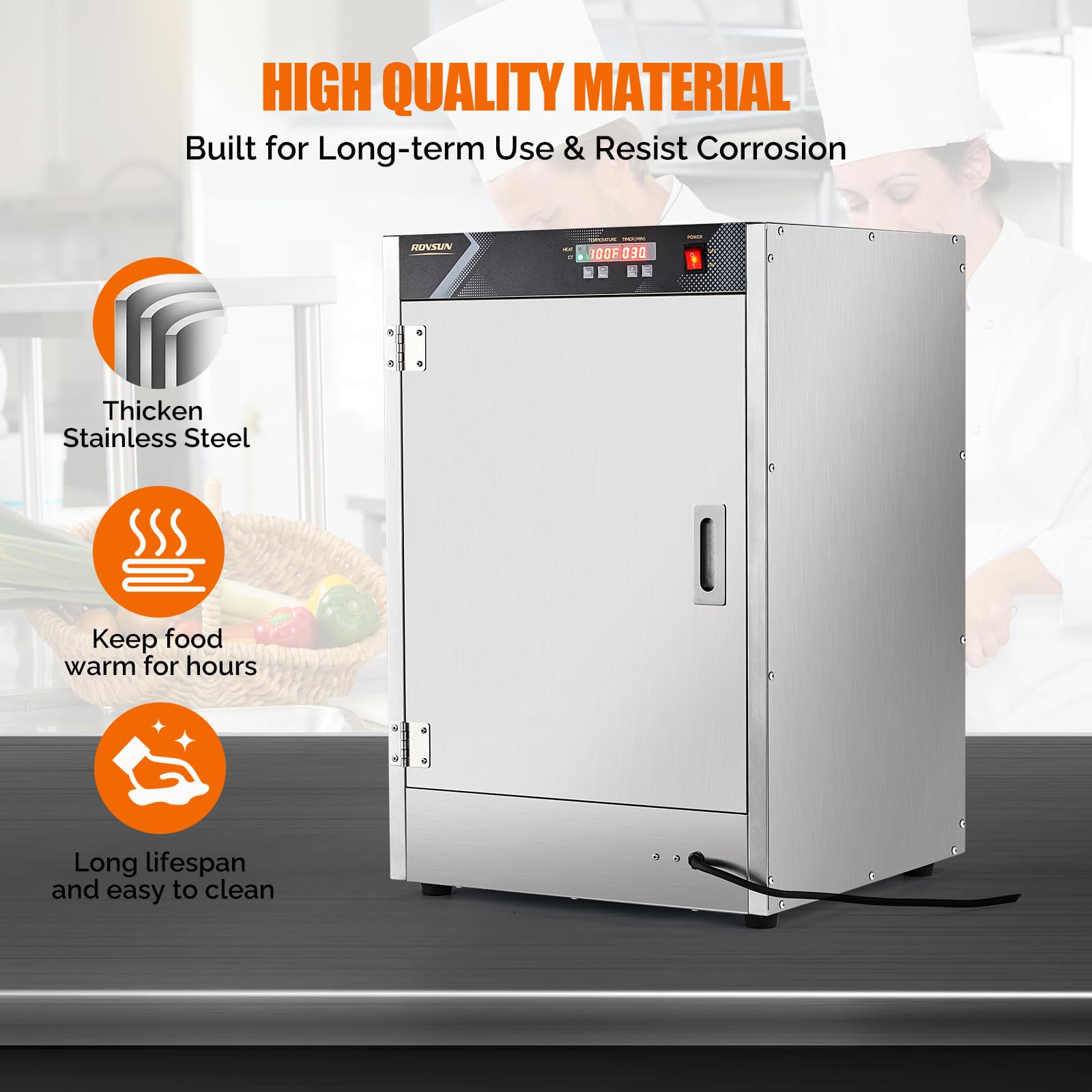 ROVSUN 5-Tier 19" Hot Food Warmer Holding Cabinet